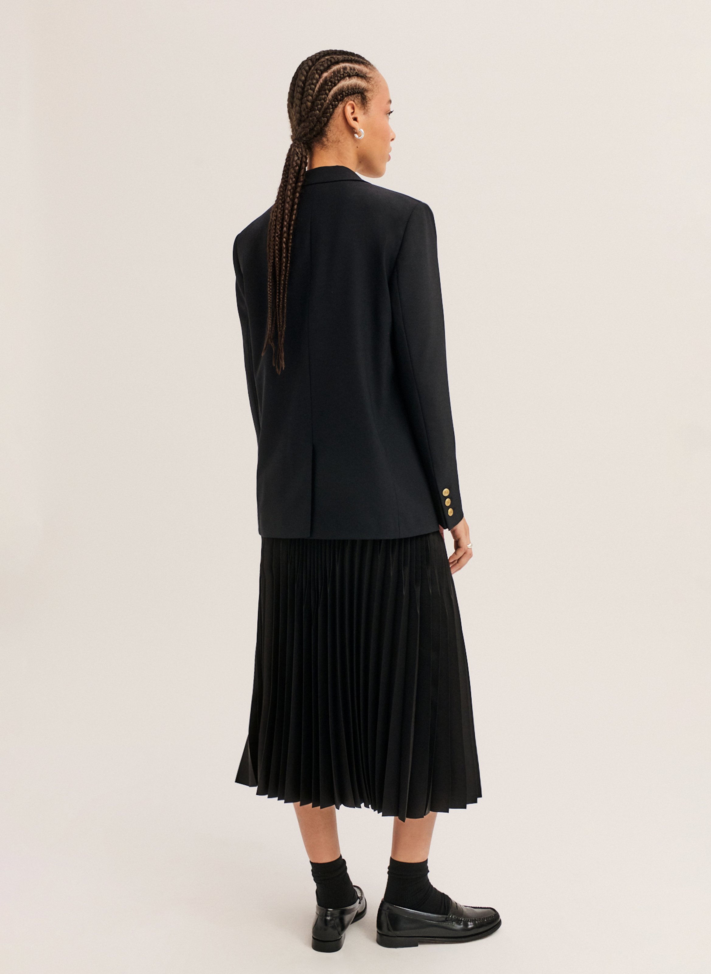Wool-blend jacket with tailored collar PABLO Black