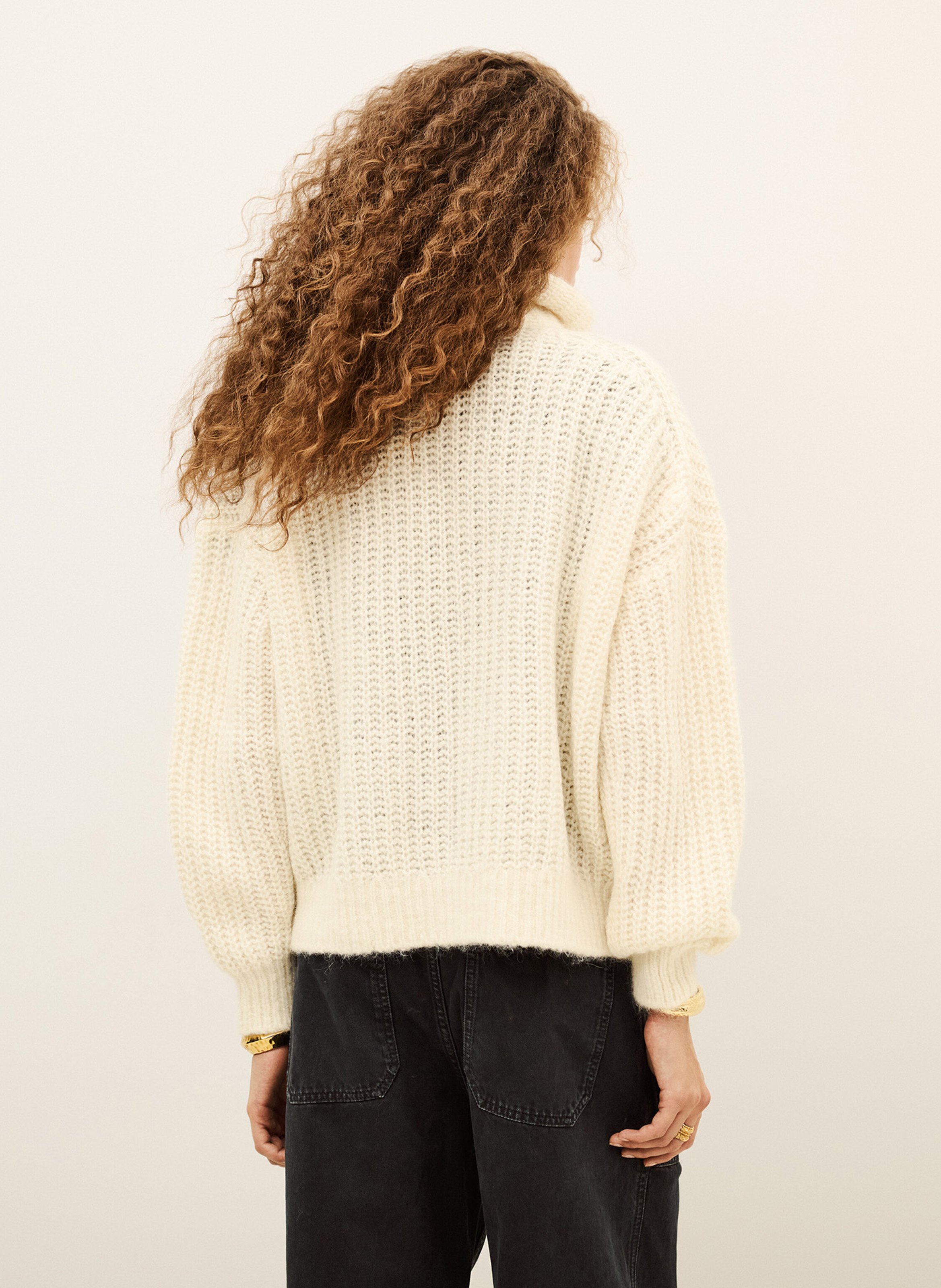 Cardigan ample en laine mélangée | Beige BA&SH Femme