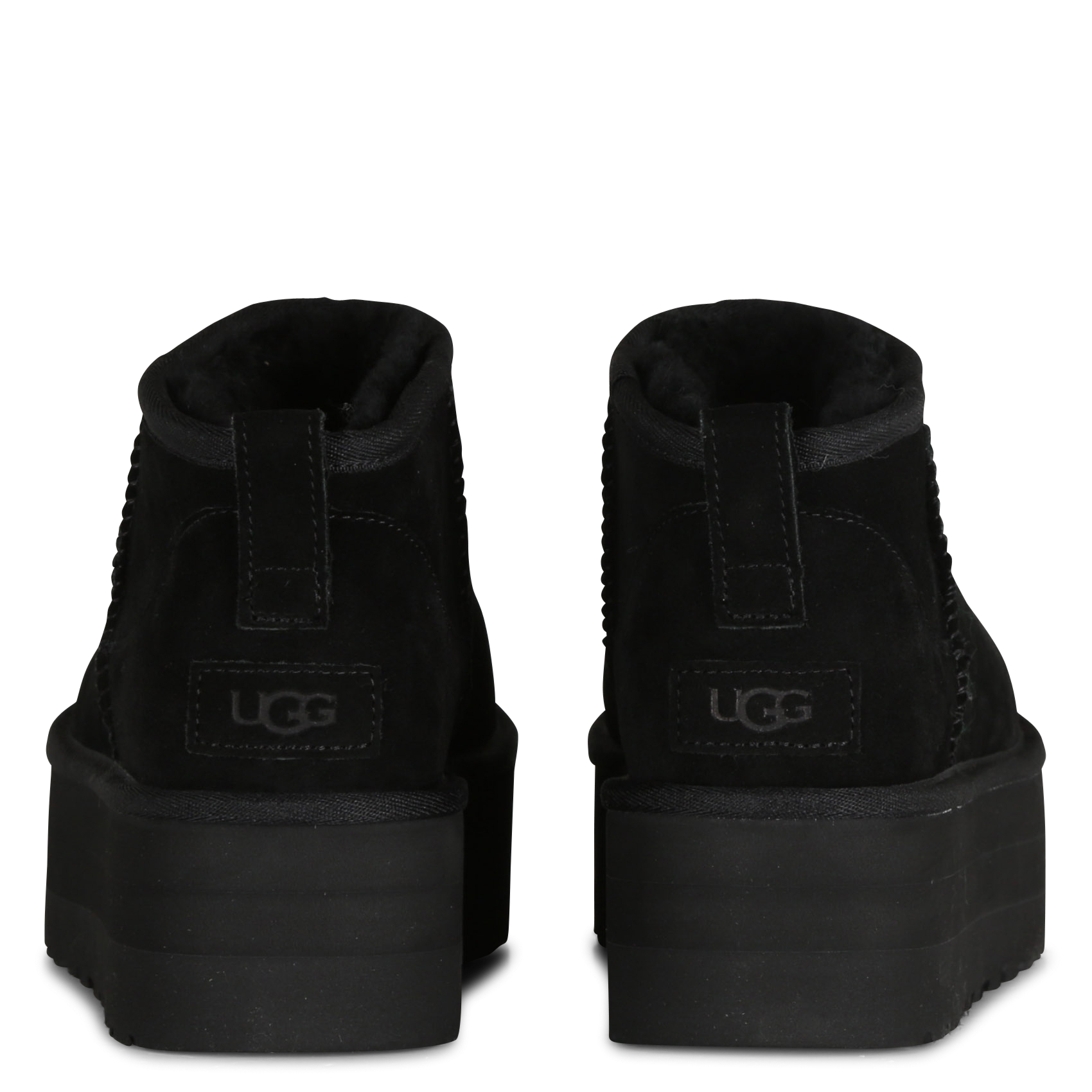 Fur-lined platform boots UGG Black