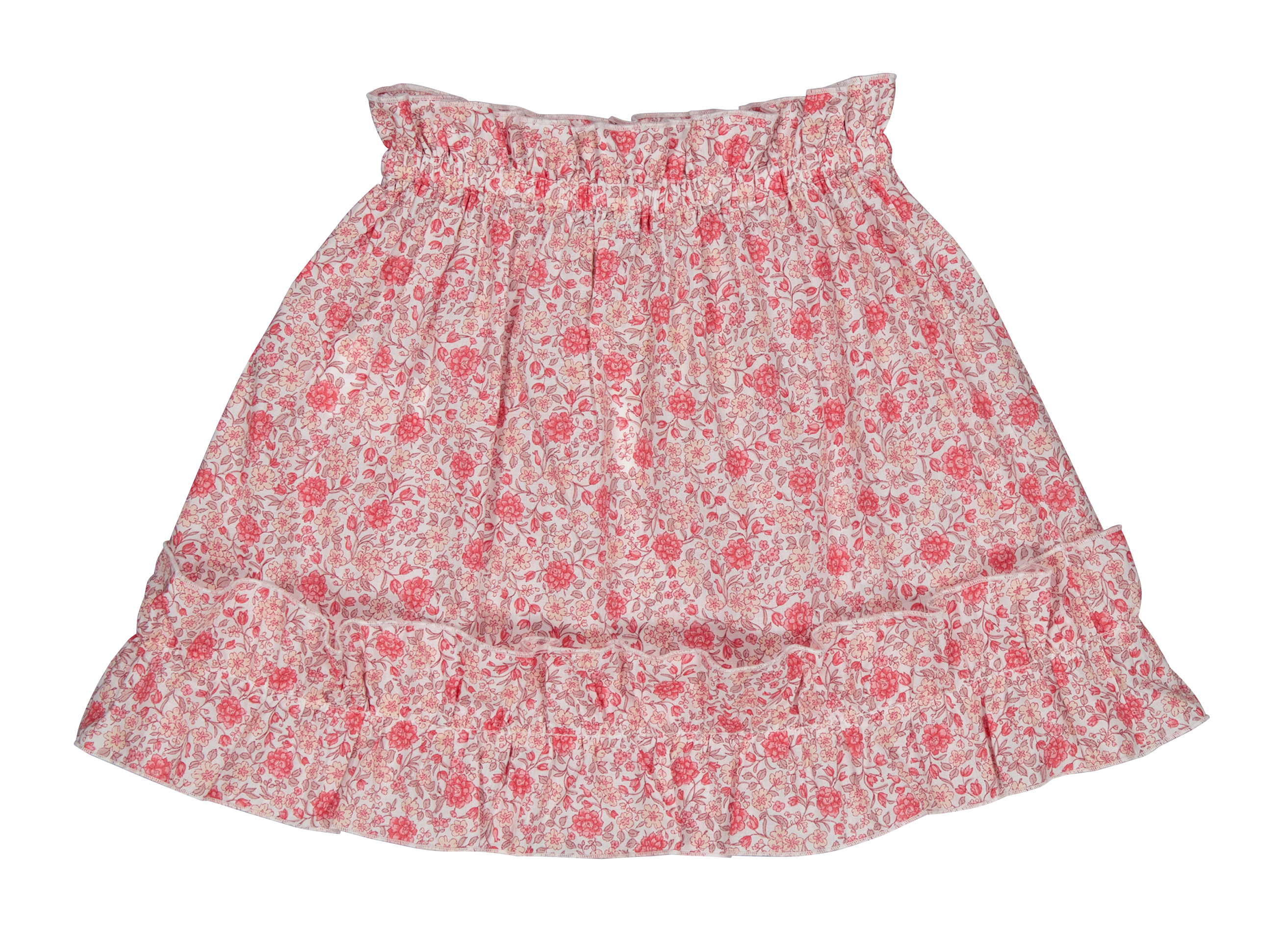 Jupe courte volantée en coton bio PETITE LUCETTE Rose