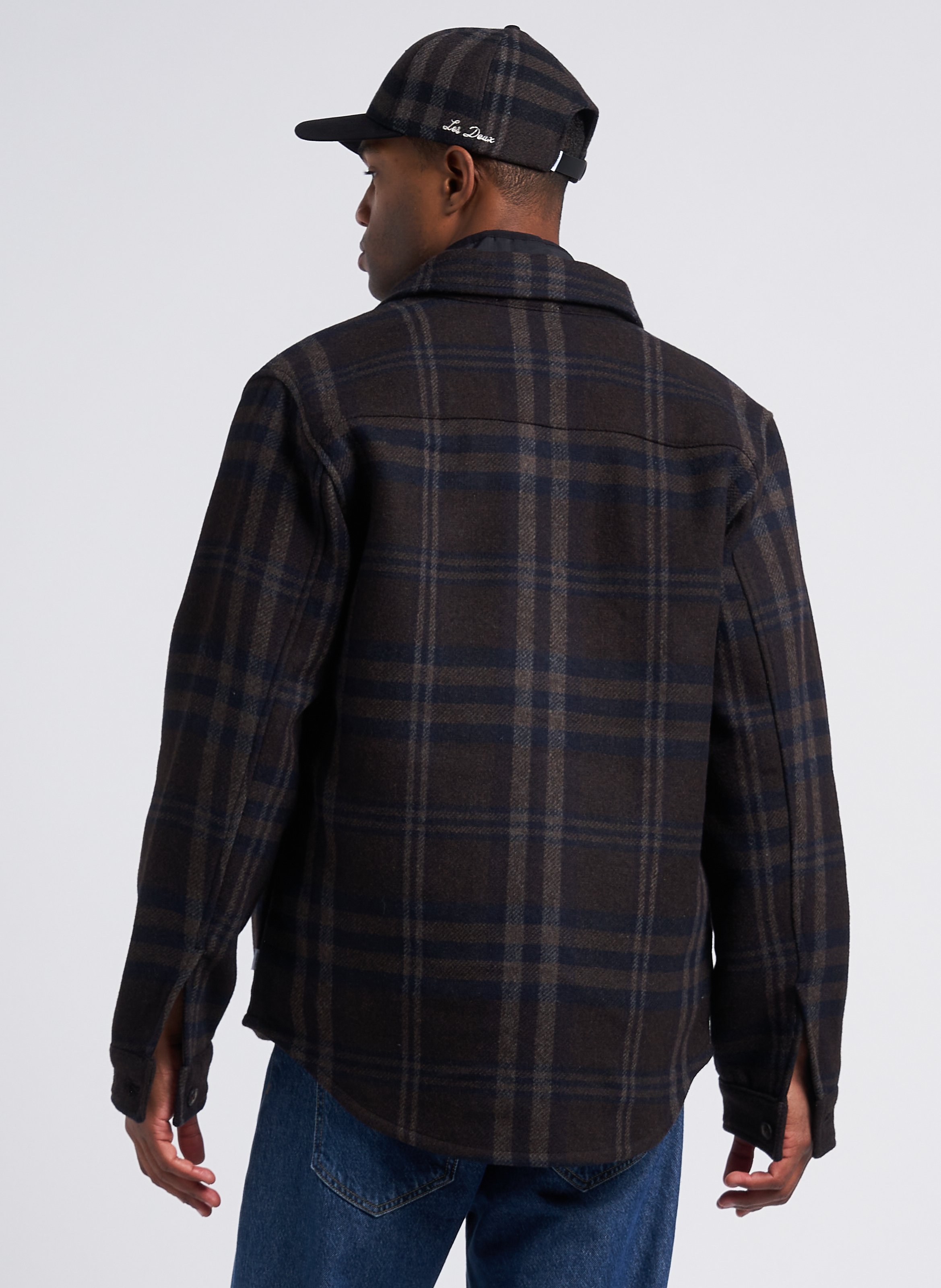 Surchemise col classique en laine mélangée LES DEUX Marron