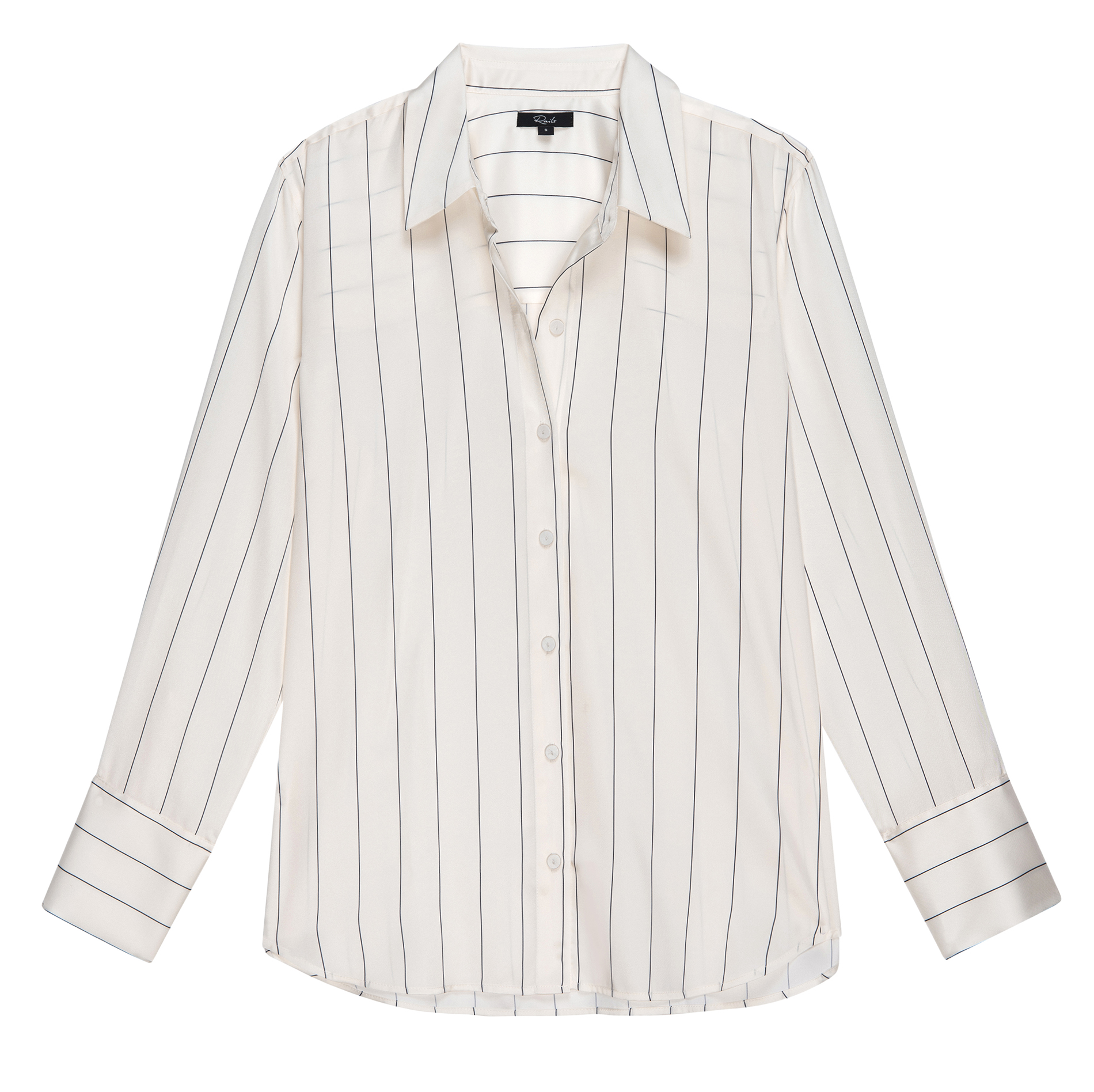 Chemise col classique rayée RAILS Blanc