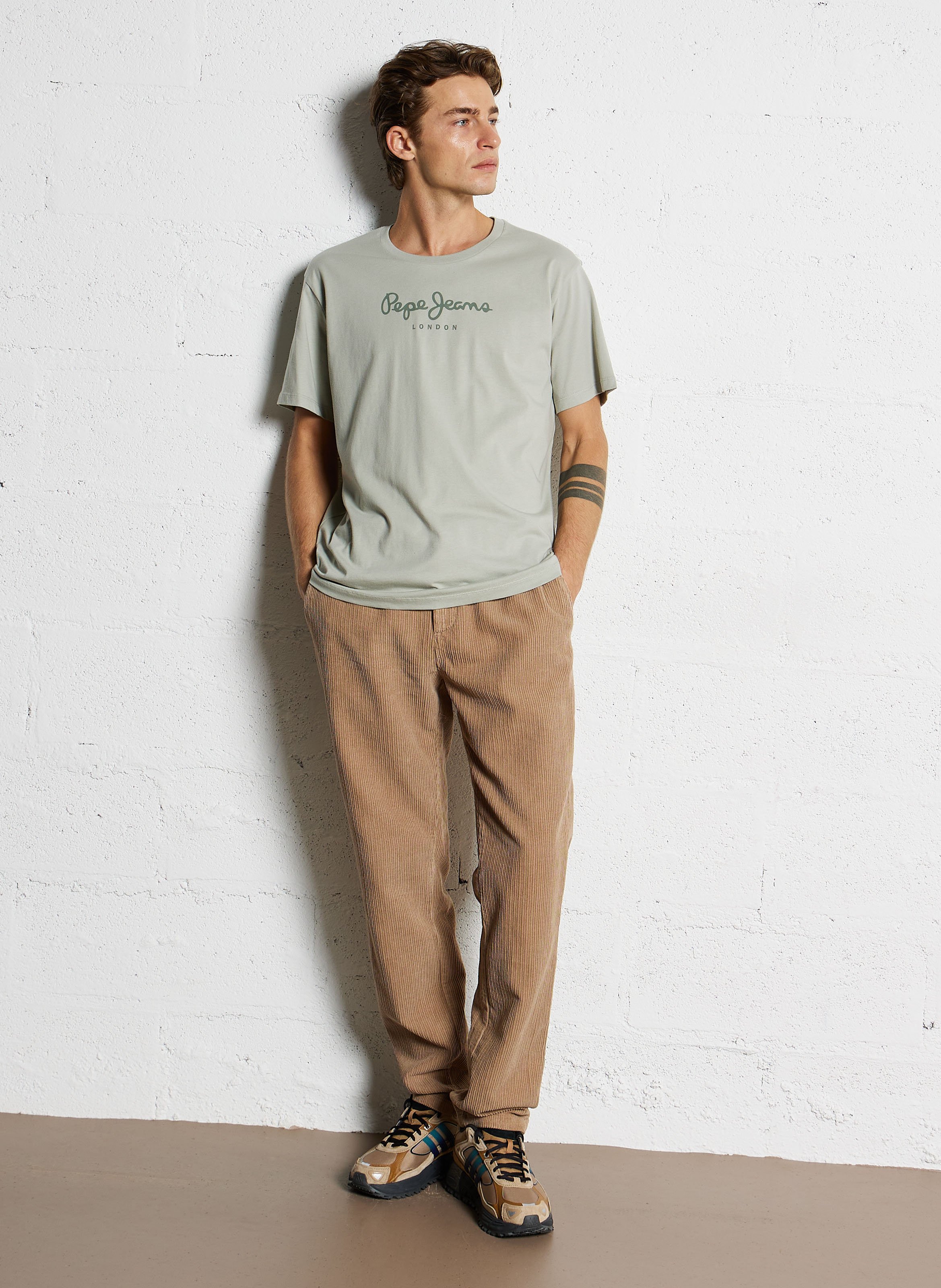 Corduroy carrot pants FAGUO Beige
