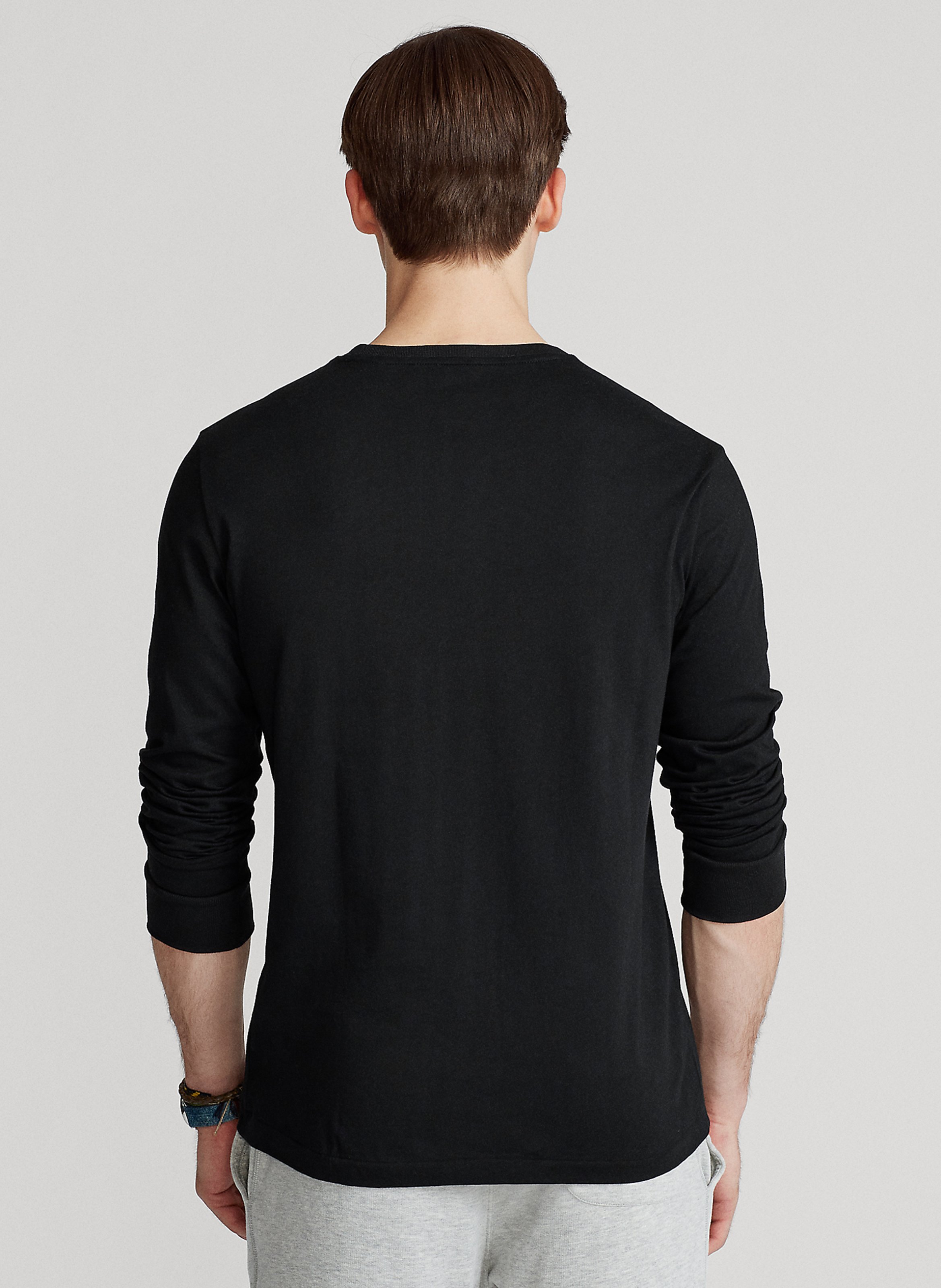 Tee-shirt col rond slim-fit en coton POLO RALPH LAUREN Noir