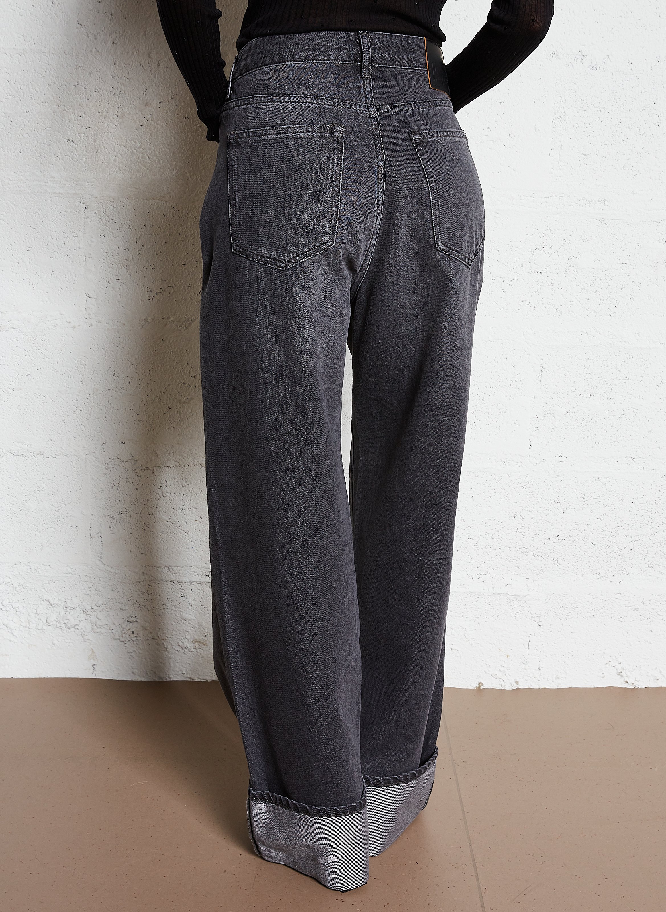 Wide leg cotton jeans BELLEROSE Black
