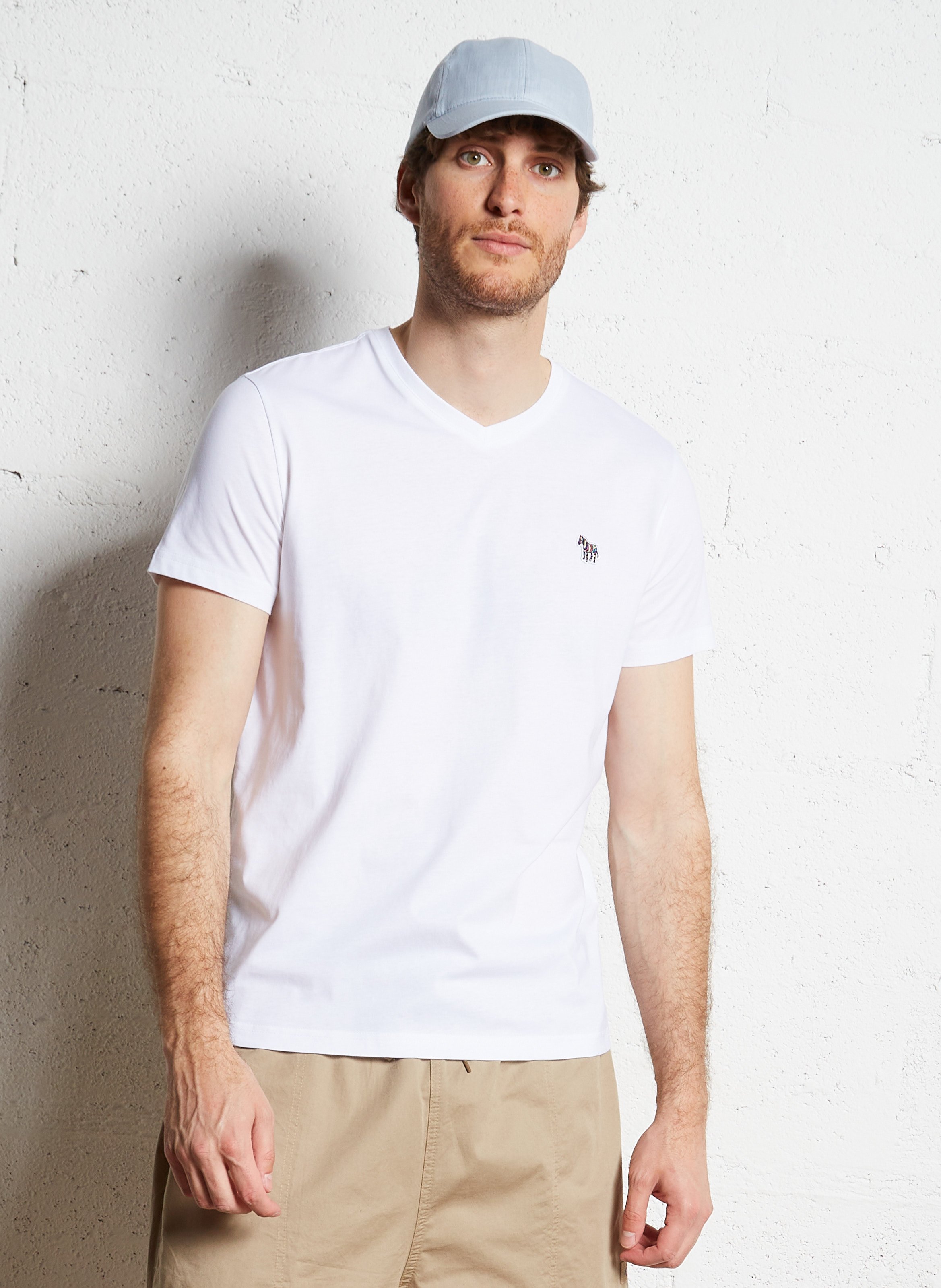 Paul Smith｜ (M2R 785YZ P20064 79) Short-sleeved organic cotton t-shirt Black Paul Smith - Men