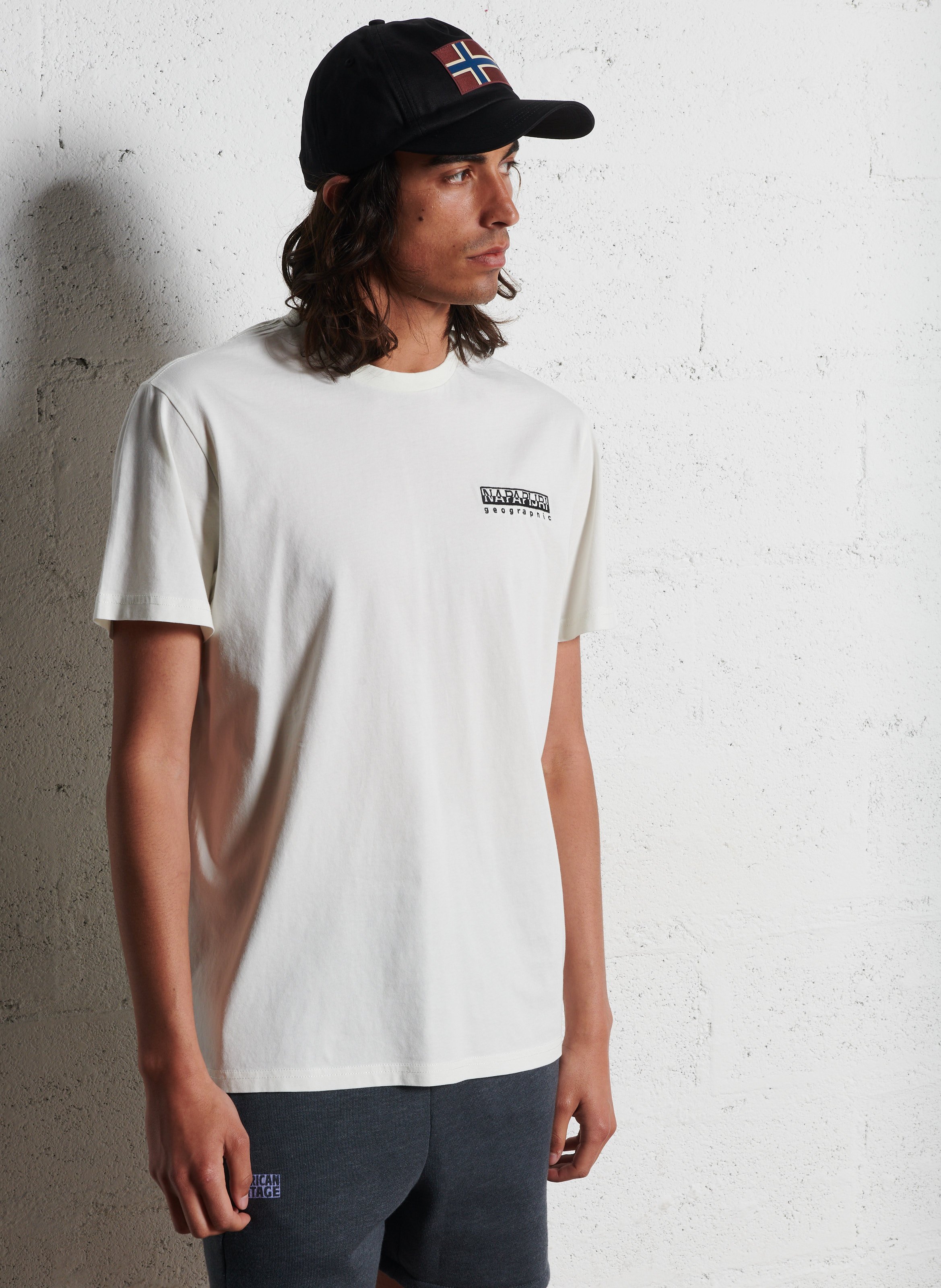 Gerade geschnittenes T-Shirt aus Baumwolle NAPAPIJRI Weiss