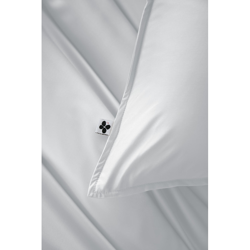 100% Pure Cotton Bolster Pillowcase L'EFFET PAPILLON White