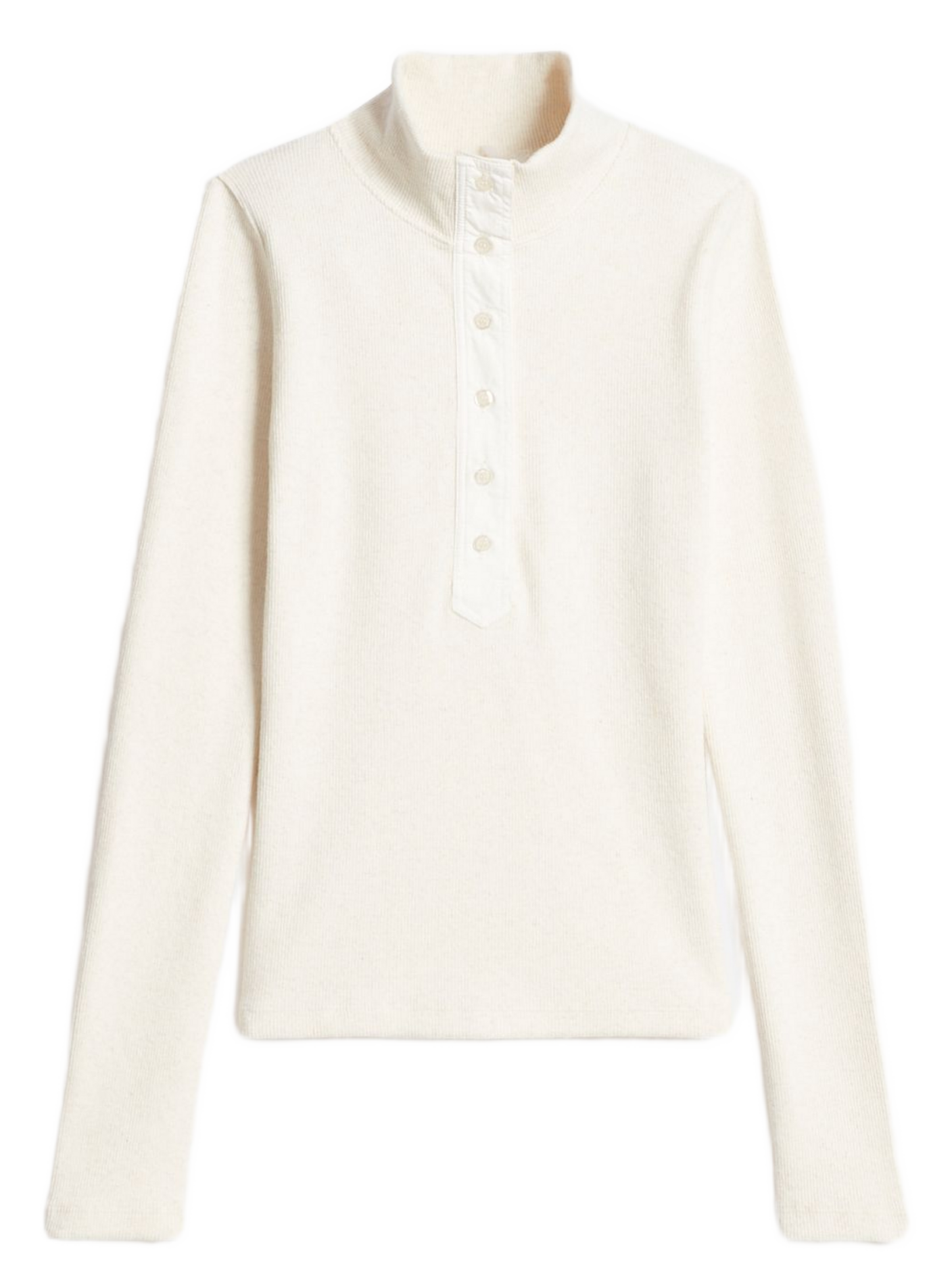 Fitted high-neck top in blended recycled cotton VANESSA BRUNO Beige