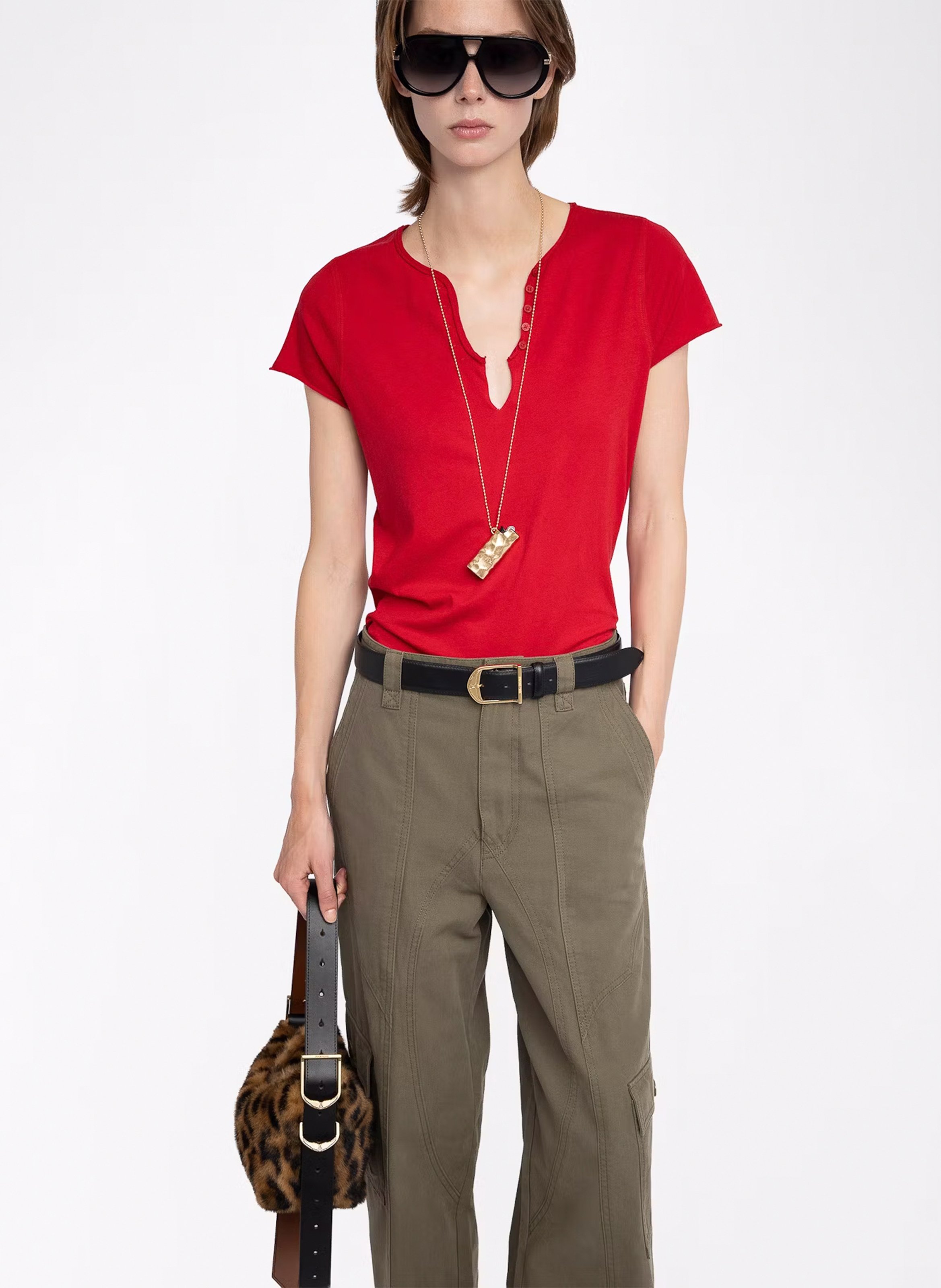 Tunisian organic cotton t-shirt ZADIG&VOLTAIRE Red