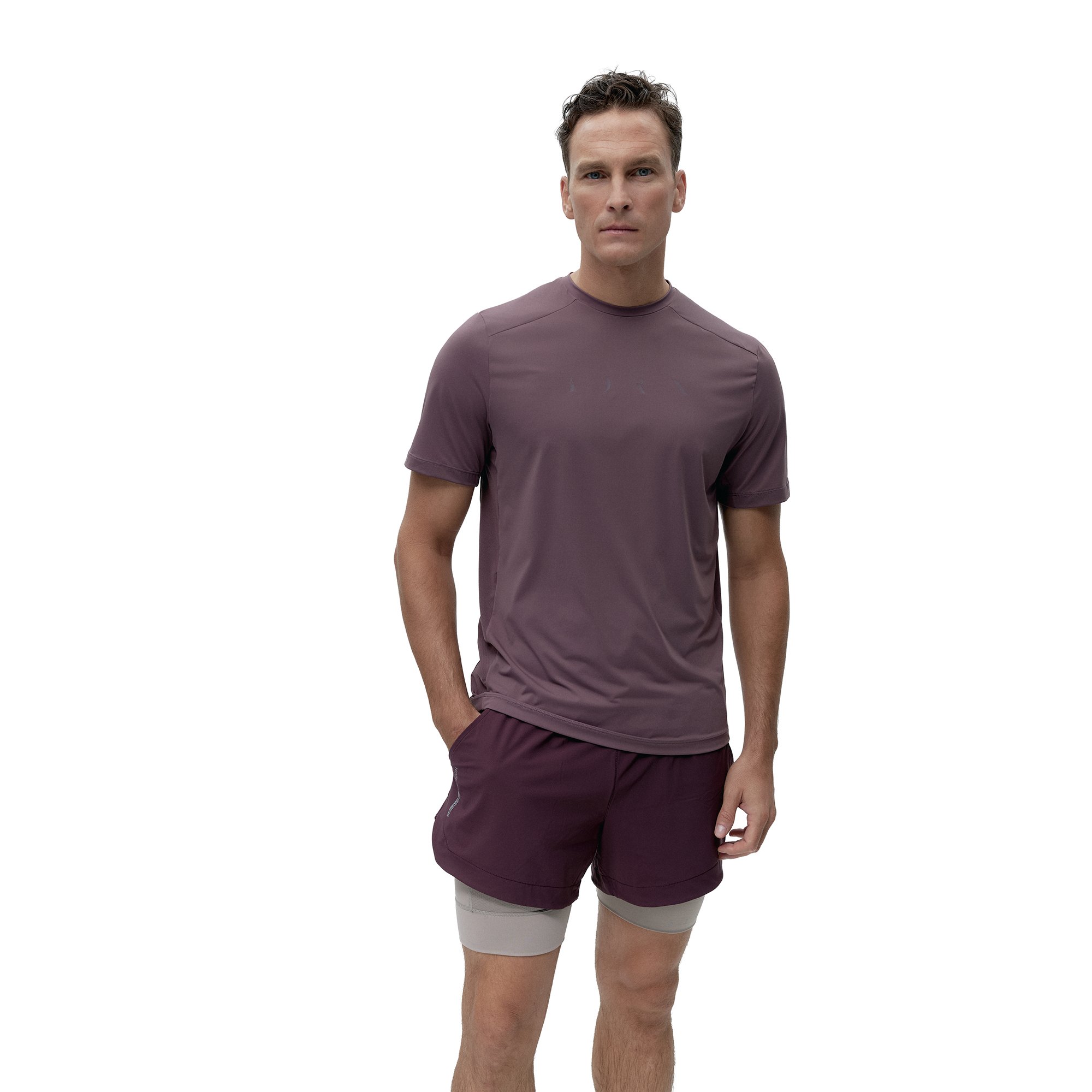 T-shirt with logo on the front BORN LIVING YOGA Red