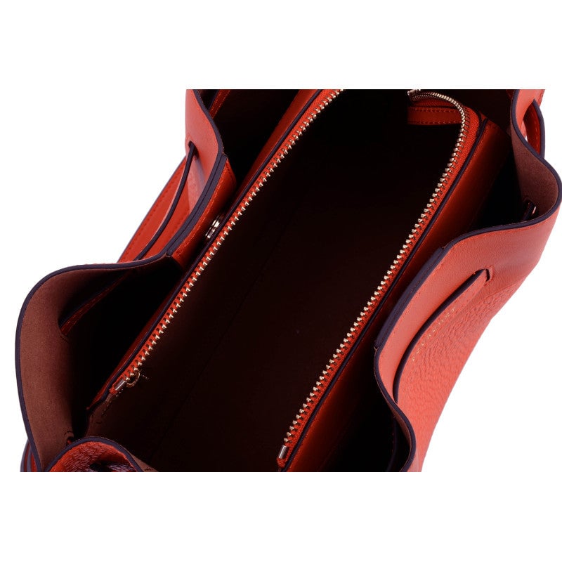 Shoulder bag - cowhide leather POURCHET Red