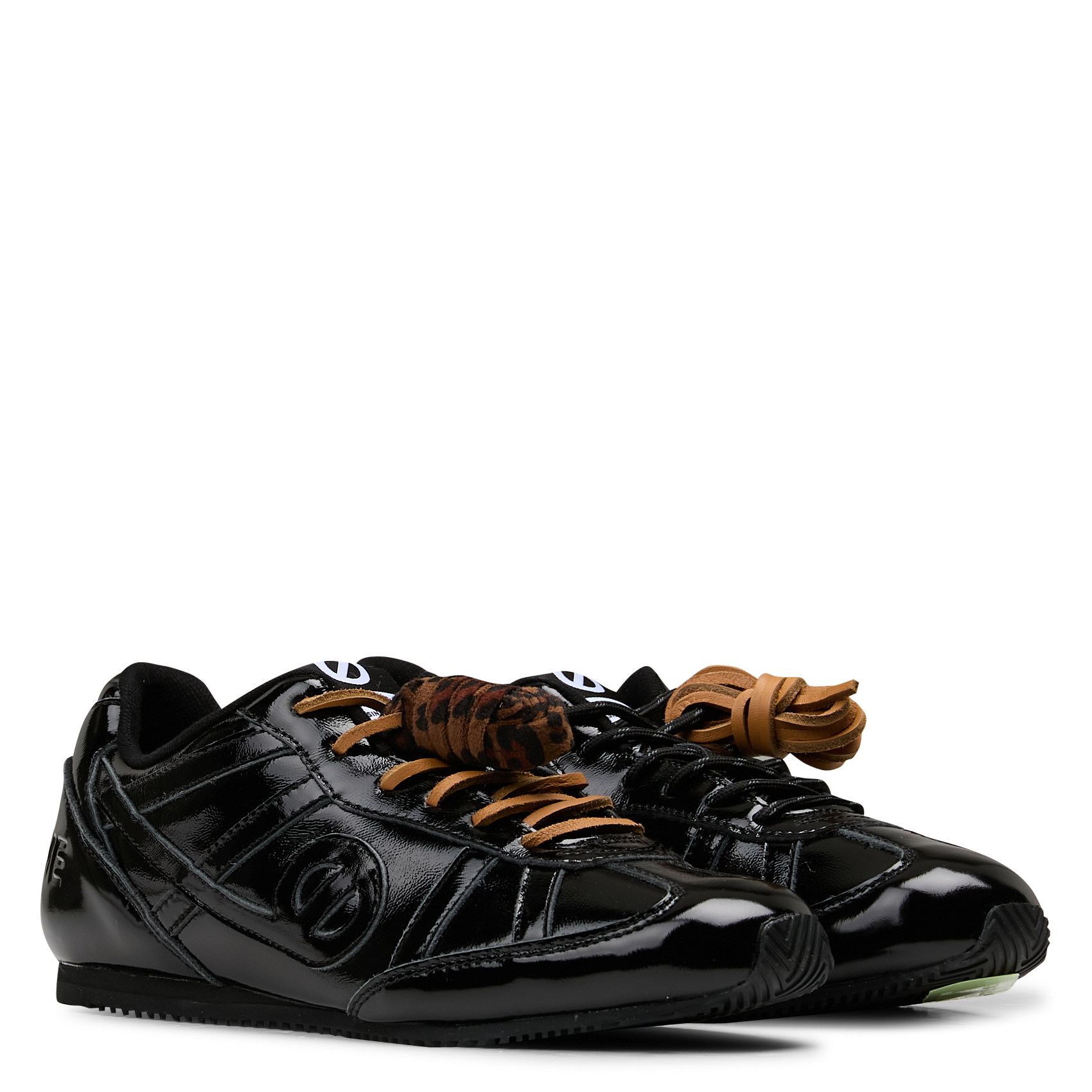 Zapatillas bajas de charol de cuero mixto NO NAME Negro