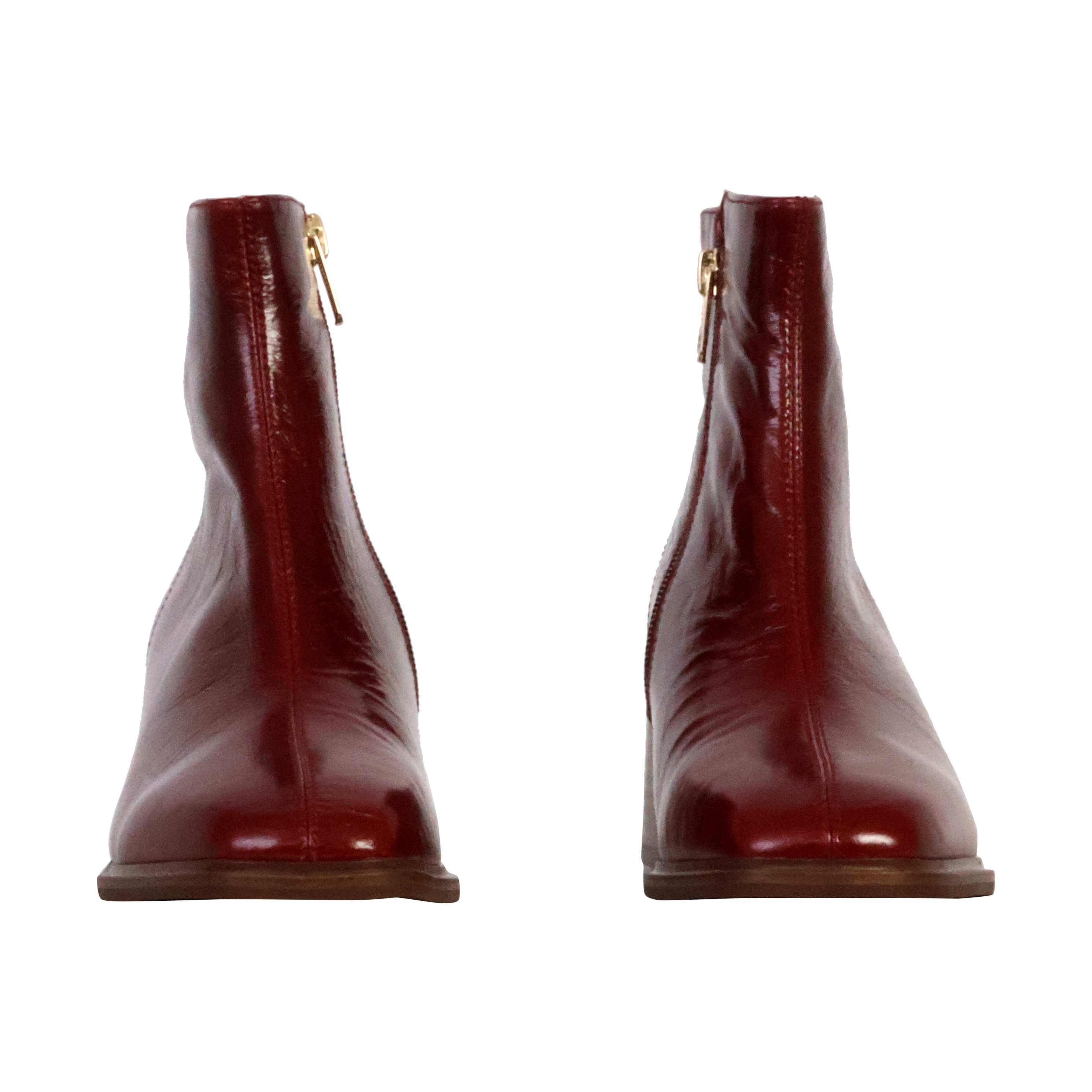 Leather high heel boot Paris Red