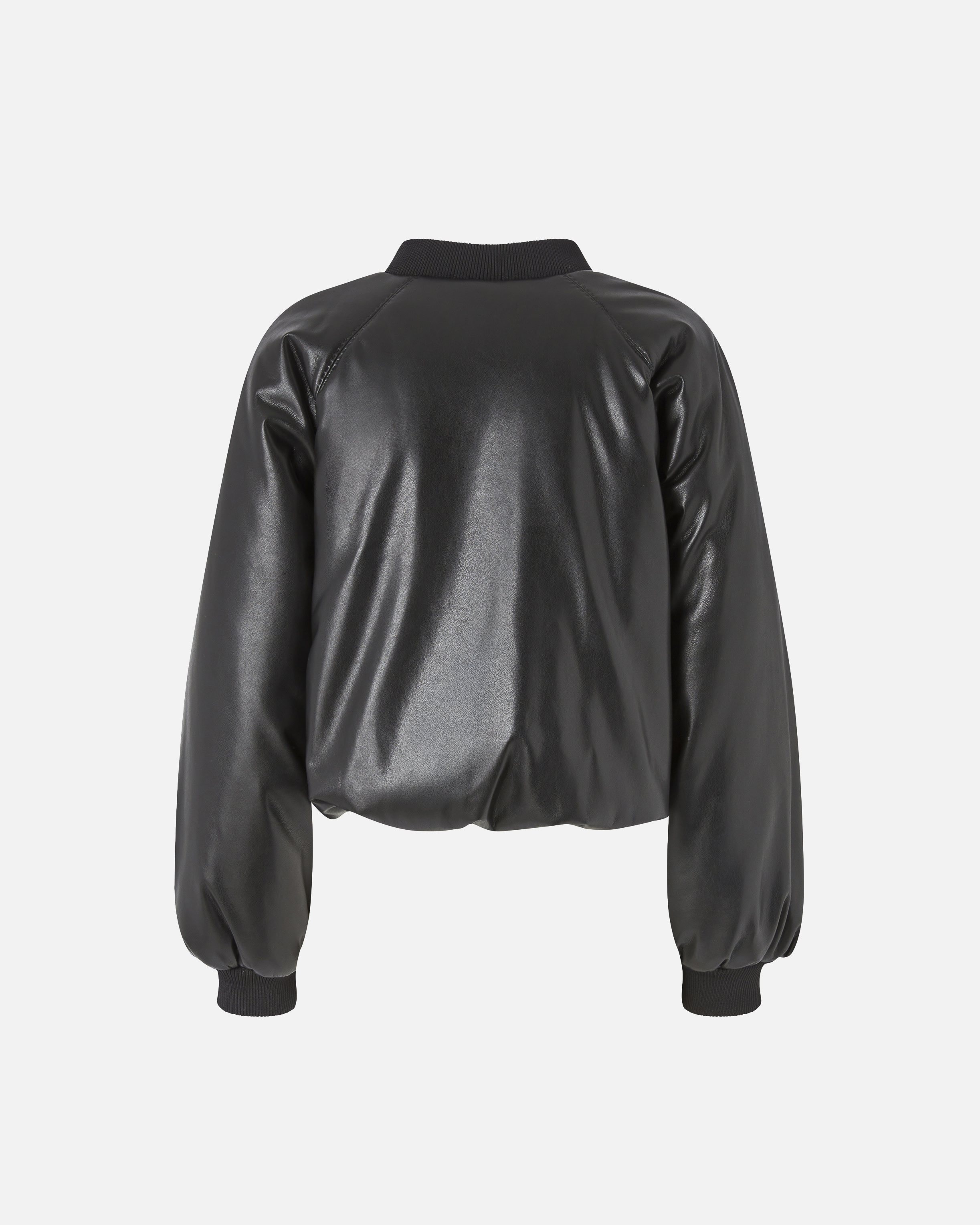 Short faux leather bomber PINKO Black