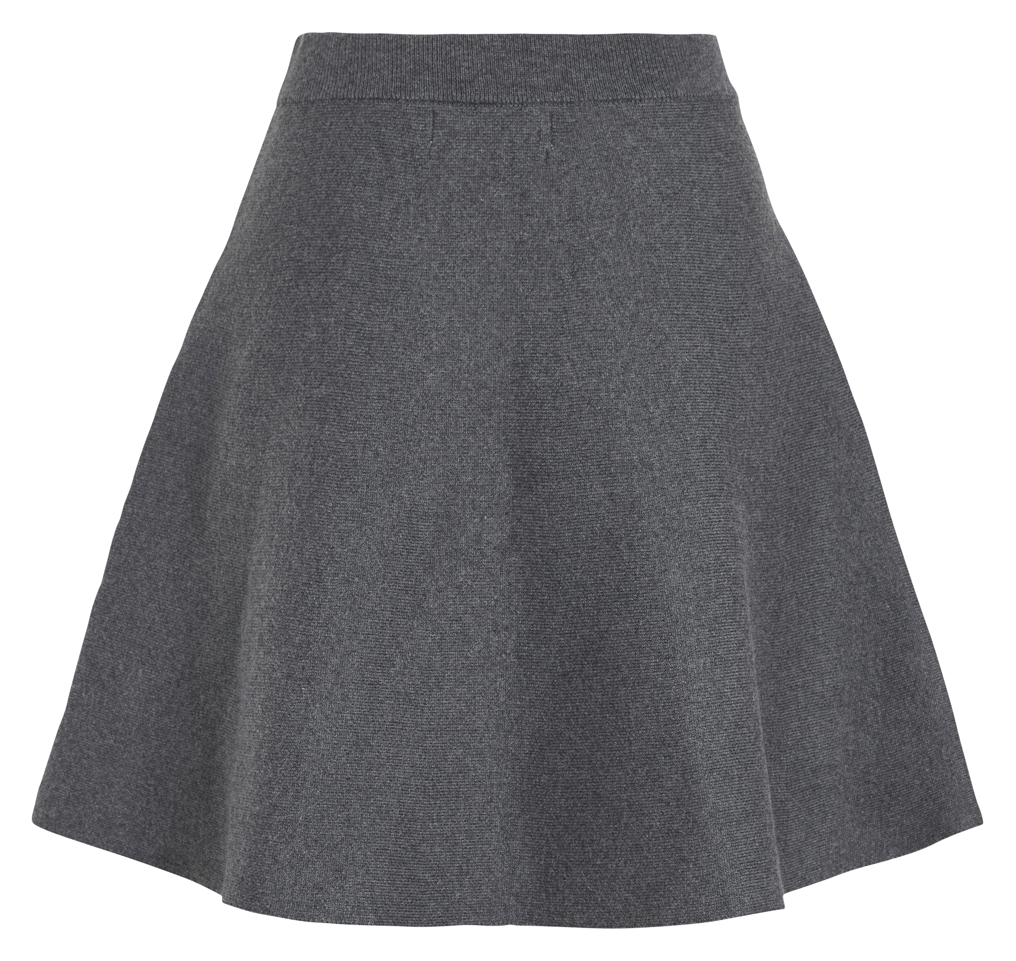 Jupe taille haute en coton et laine ROUGE EDIT Gris