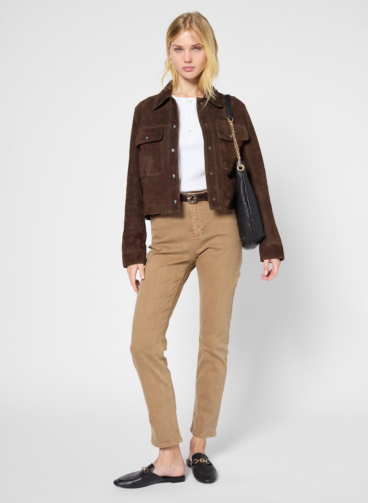 Jean slim en coton mélangé GERARD DAREL Marron