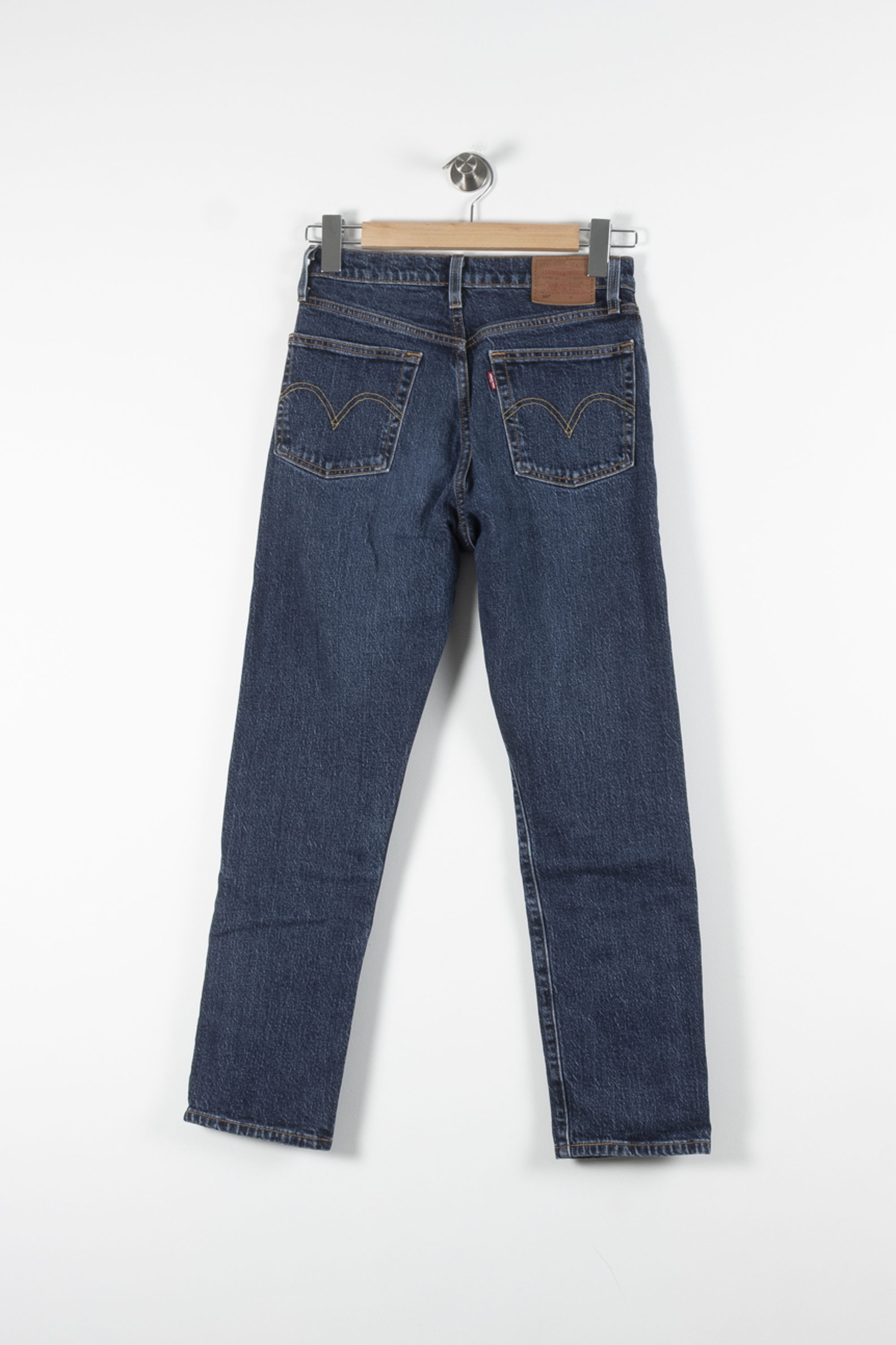 Cropped slim jeans with studs LEVI'S - Seconde main Blue