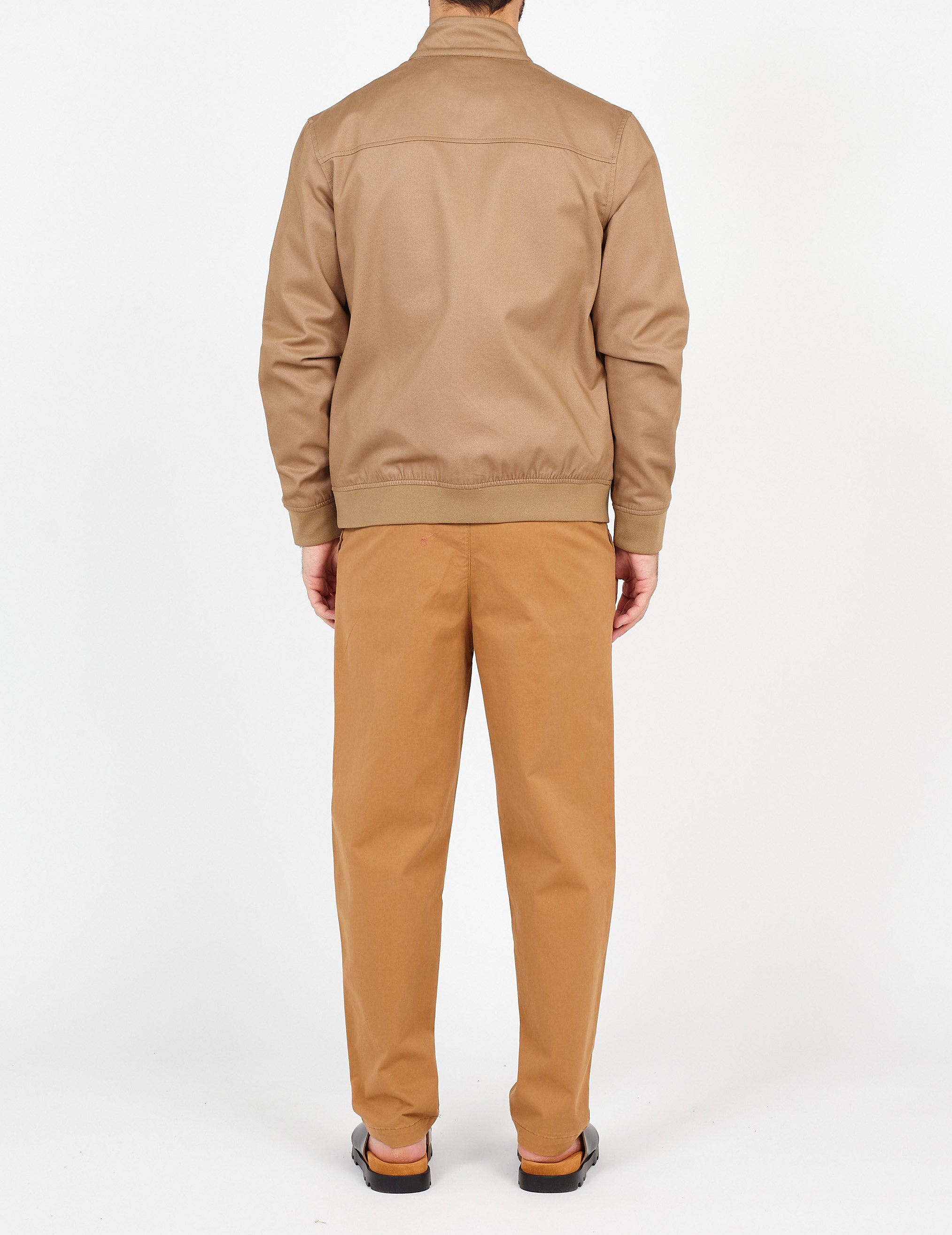 Blouson col montant regular-fit en coton biologique FARAH Beige