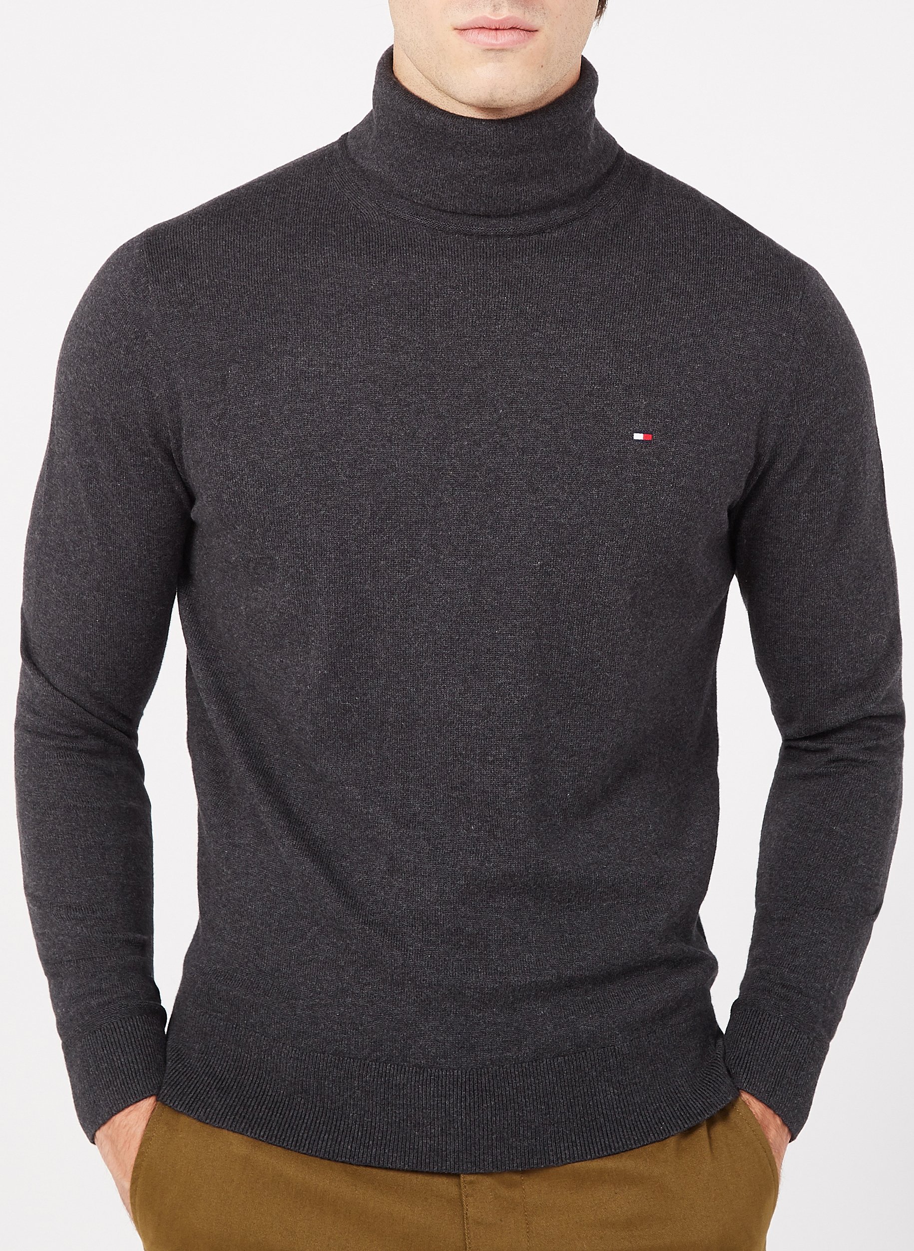 Regular-fit coltrui van biokatoenmix TOMMY HILFIGER Grijs