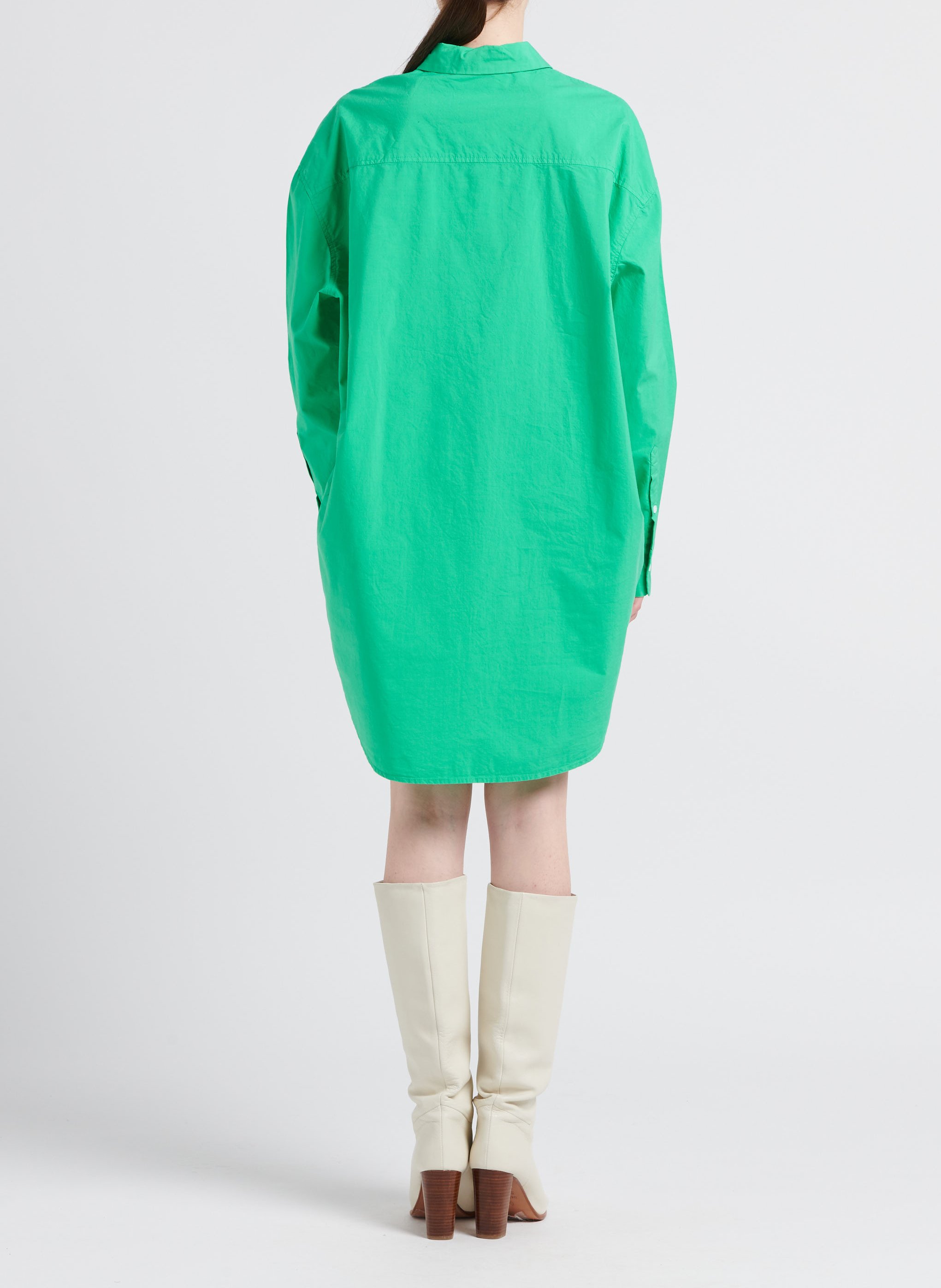 Oversized cotton shirt dress COLLECTORS CLUB Green