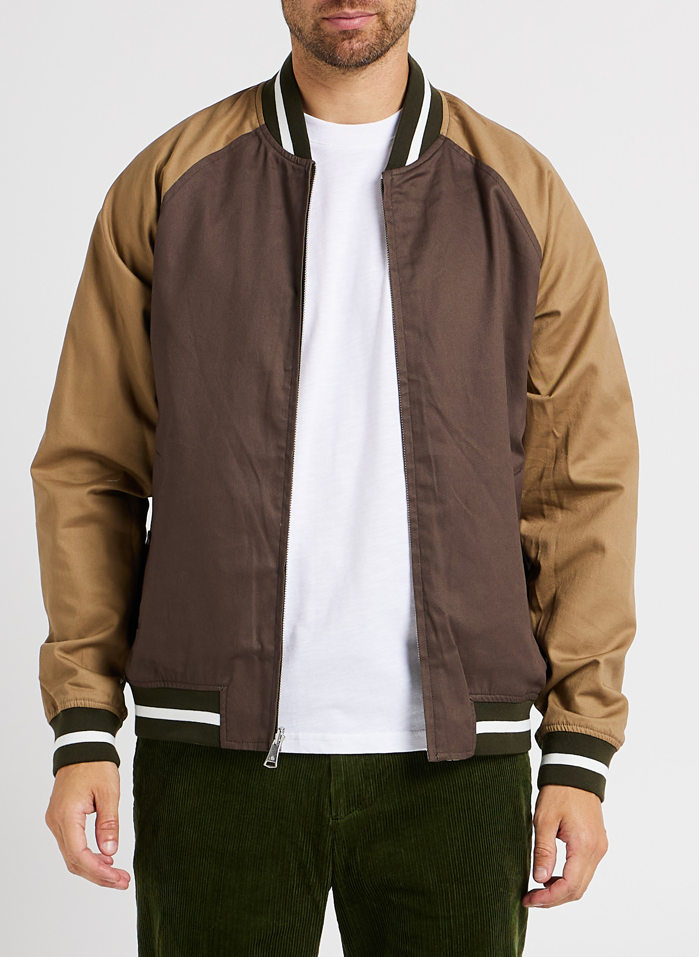 Blouson col rond à imprimé léopard réversible SCOTCH AND SODA Kaki