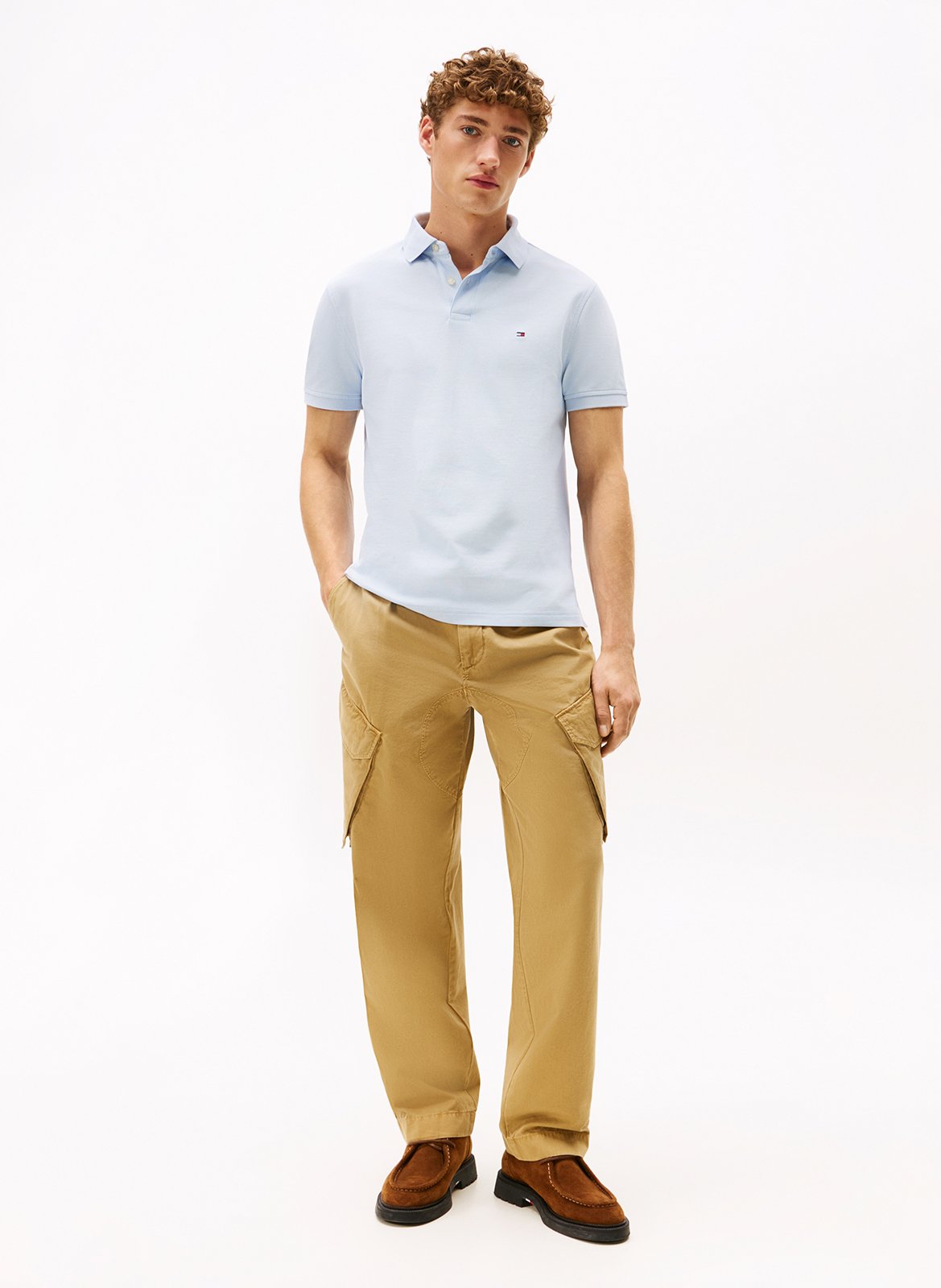 Polo regular-fit en coton biologique mélangé TOMMY HILFIGER Bleu