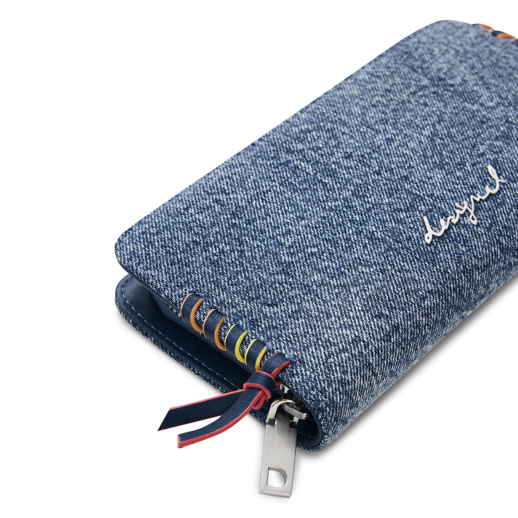 Cotton denim wallet DESIGUAL Blue