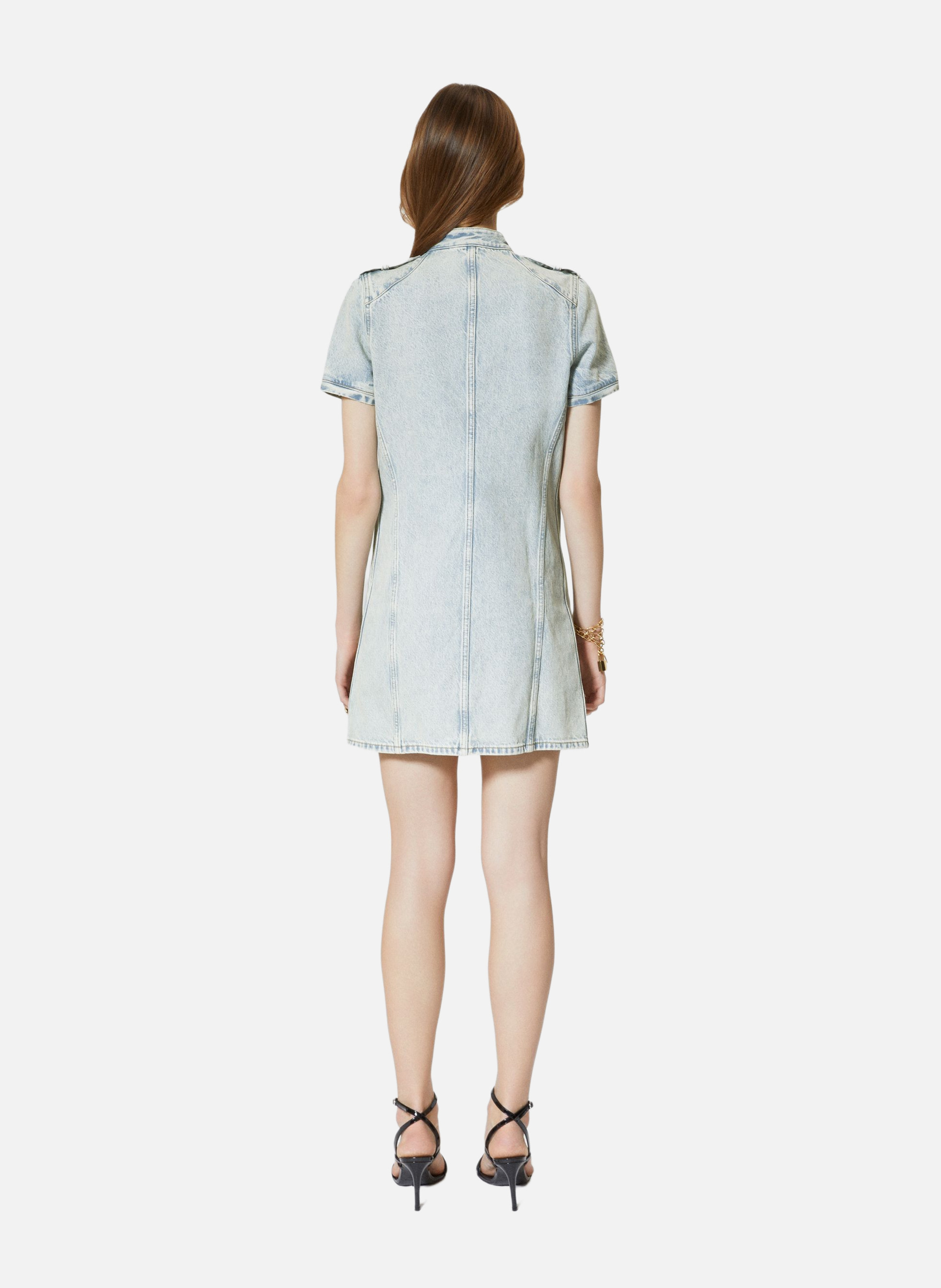 Robe courte en denim THE KOOPLES Bleu