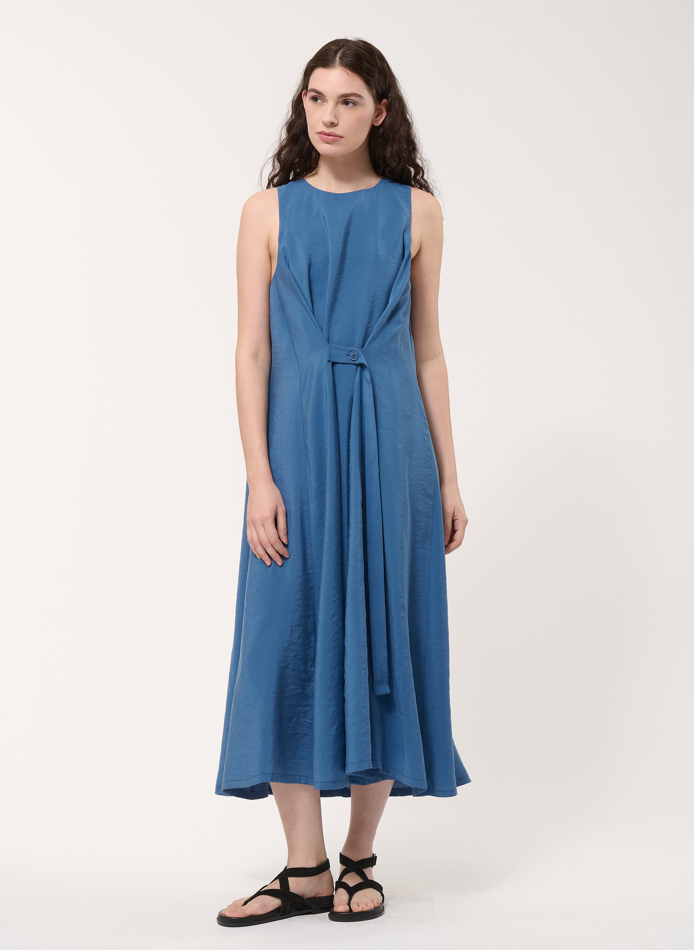 Robe longue col rond HUMILITY Bleu