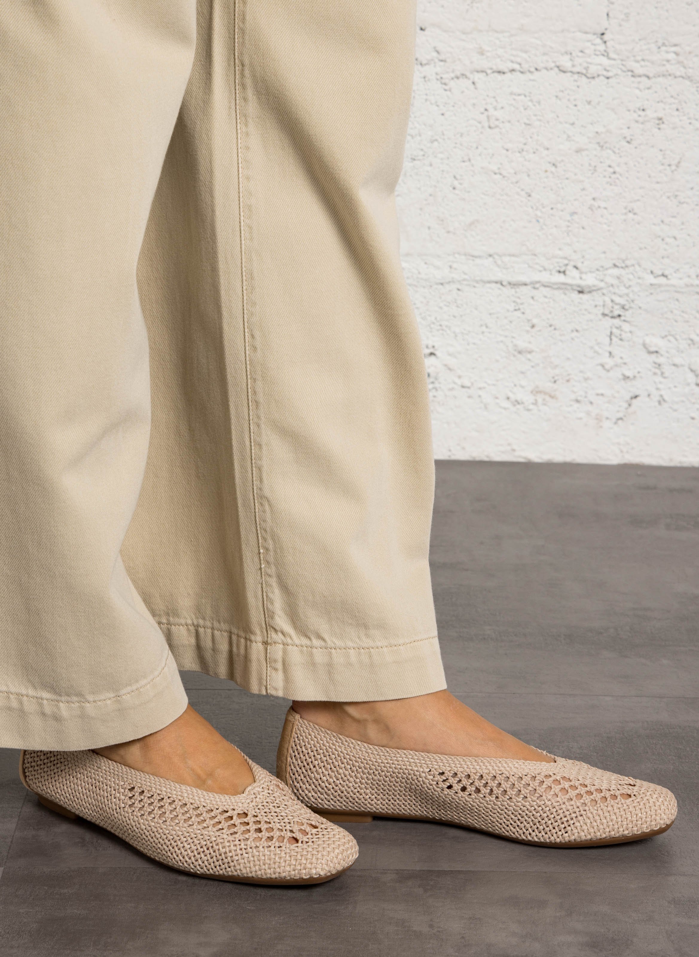 Geflochtene Ballerinas REQINS Braun