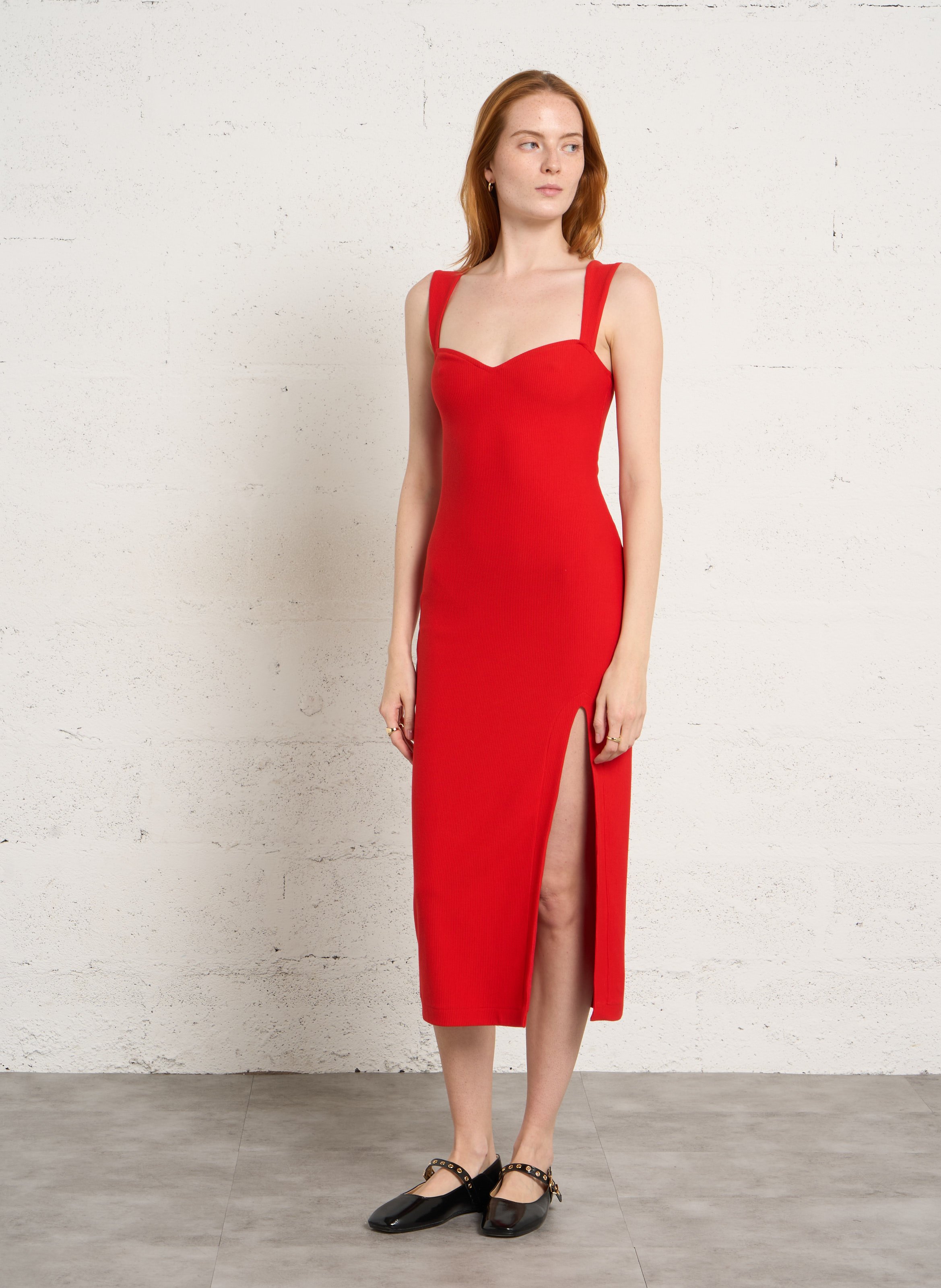 Midi-jurk met split FLAIR