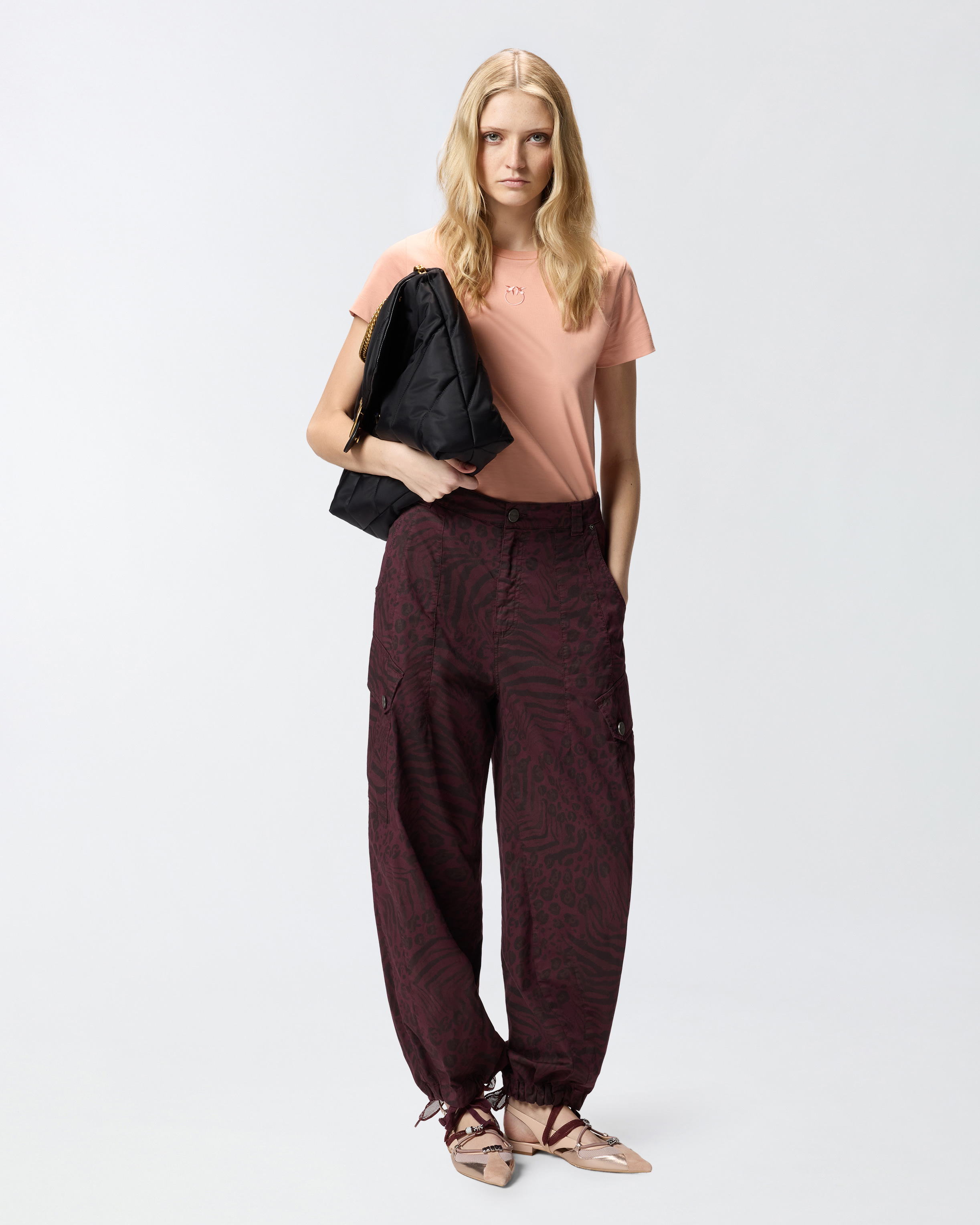 T-shirt with love birds logo Pink