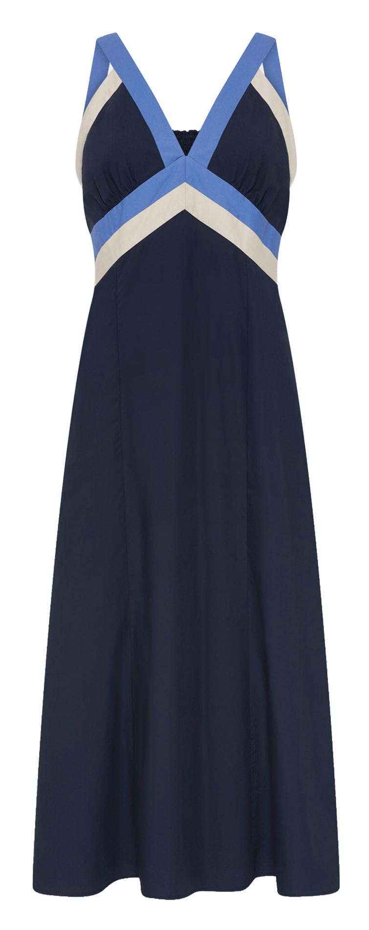 Langes Kleid mit überkreuzten Trägern GERARD DAREL Blau