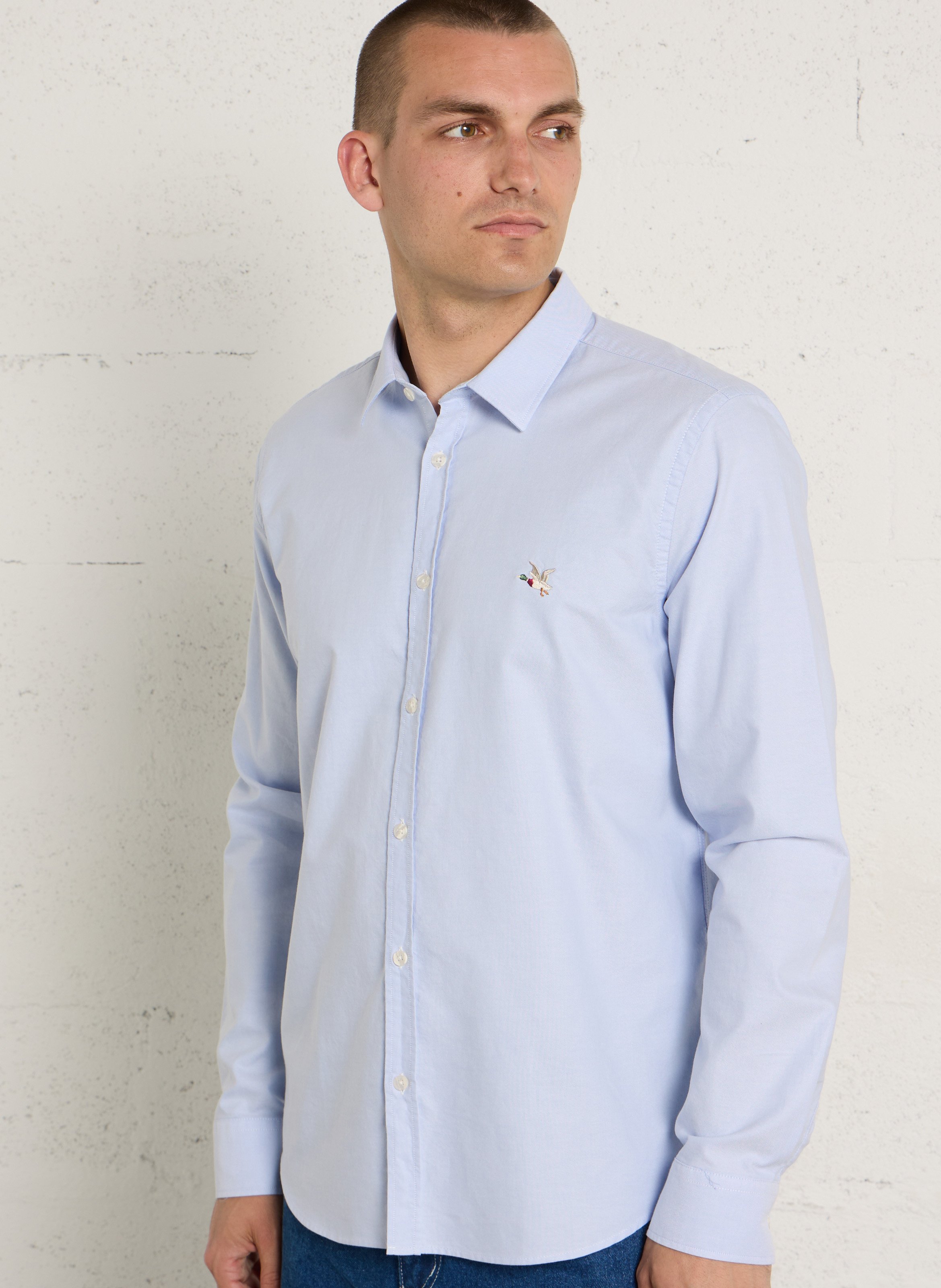 Chemise oversize col classique en coton CHEVIGNON Bleu
