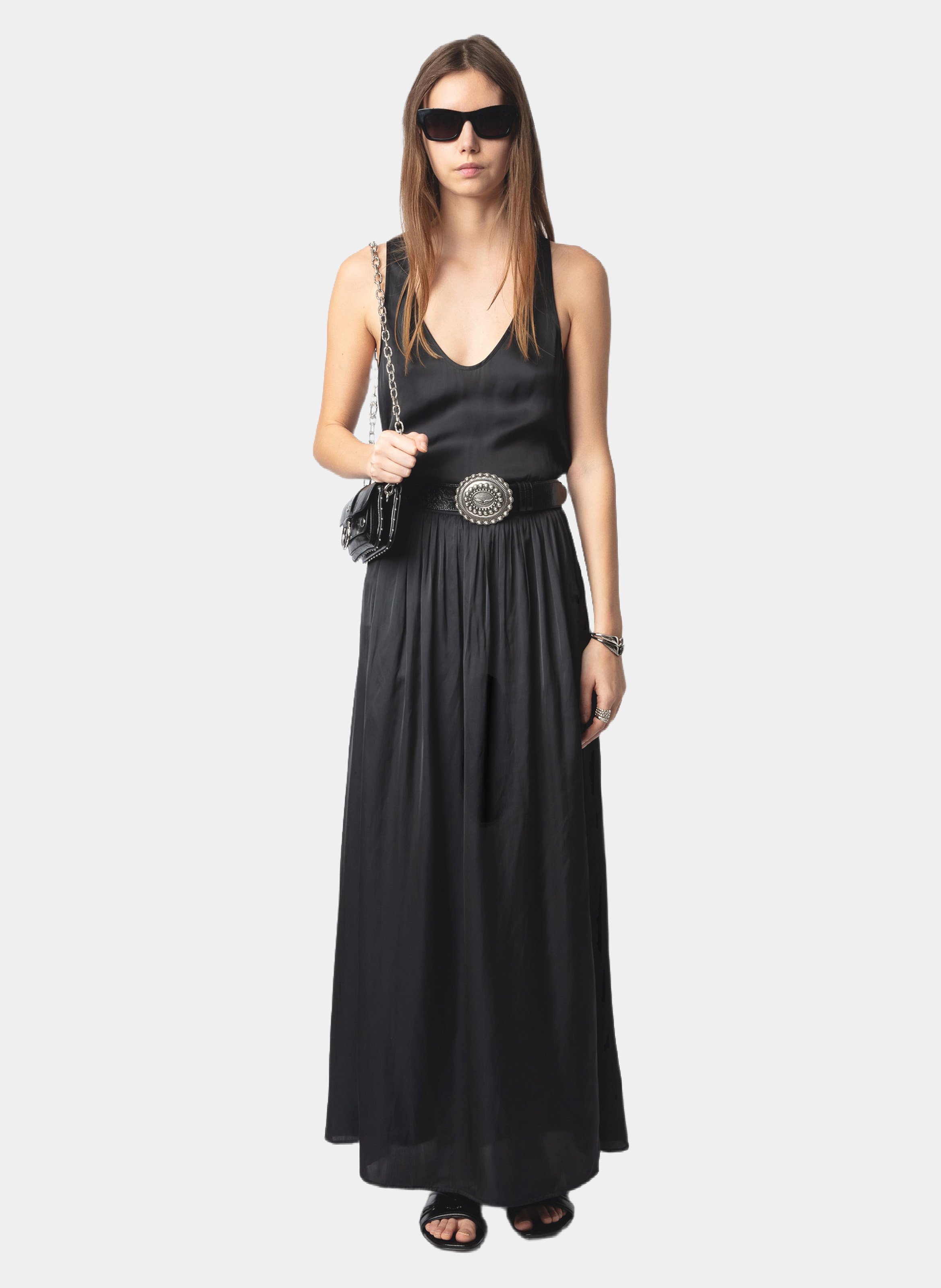 Jupe longue satinée  ZADIG&VOLTAIRE Noir