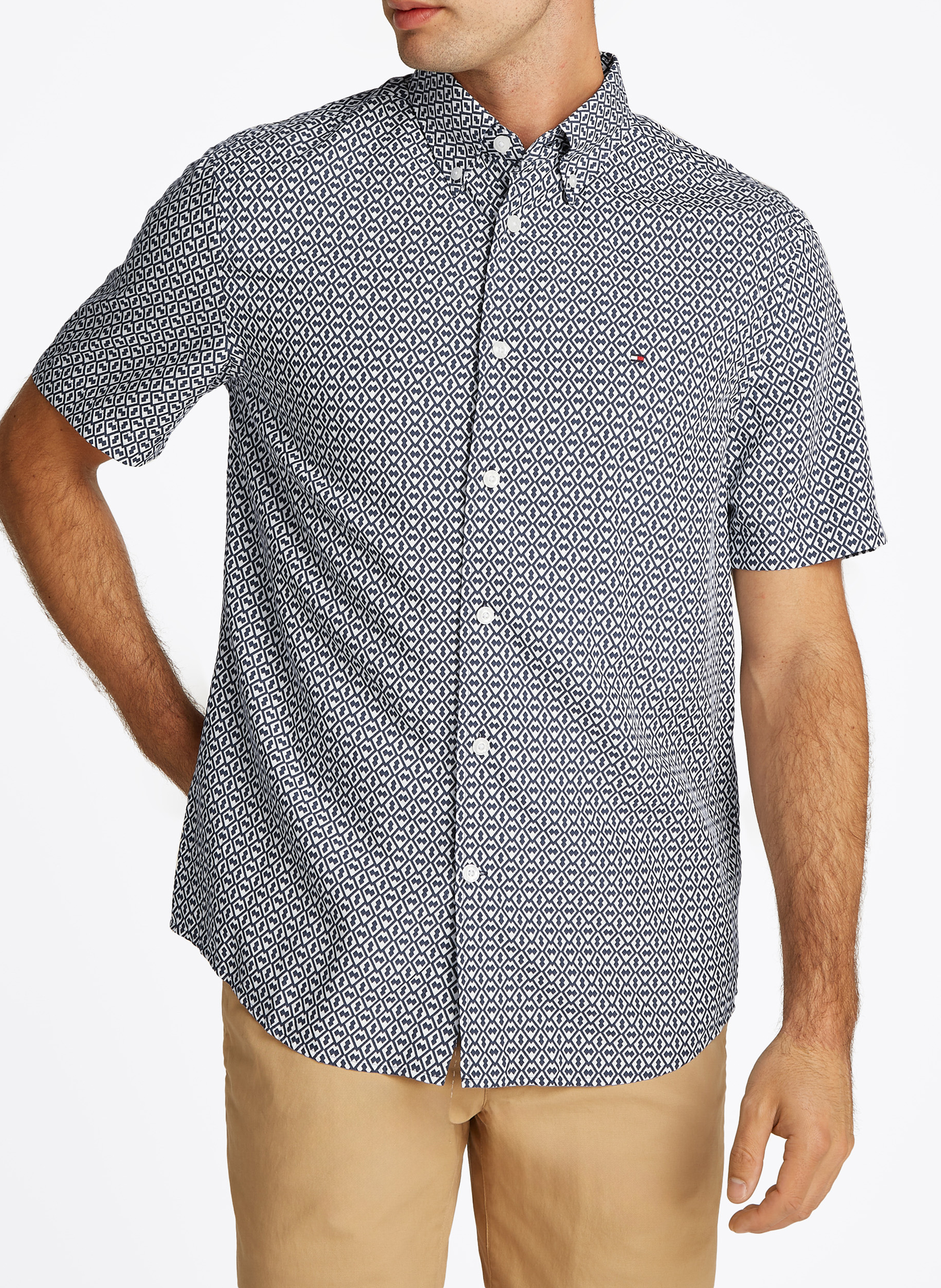 Chemise col classique imprimée TOMMY HILFIGER Bleu