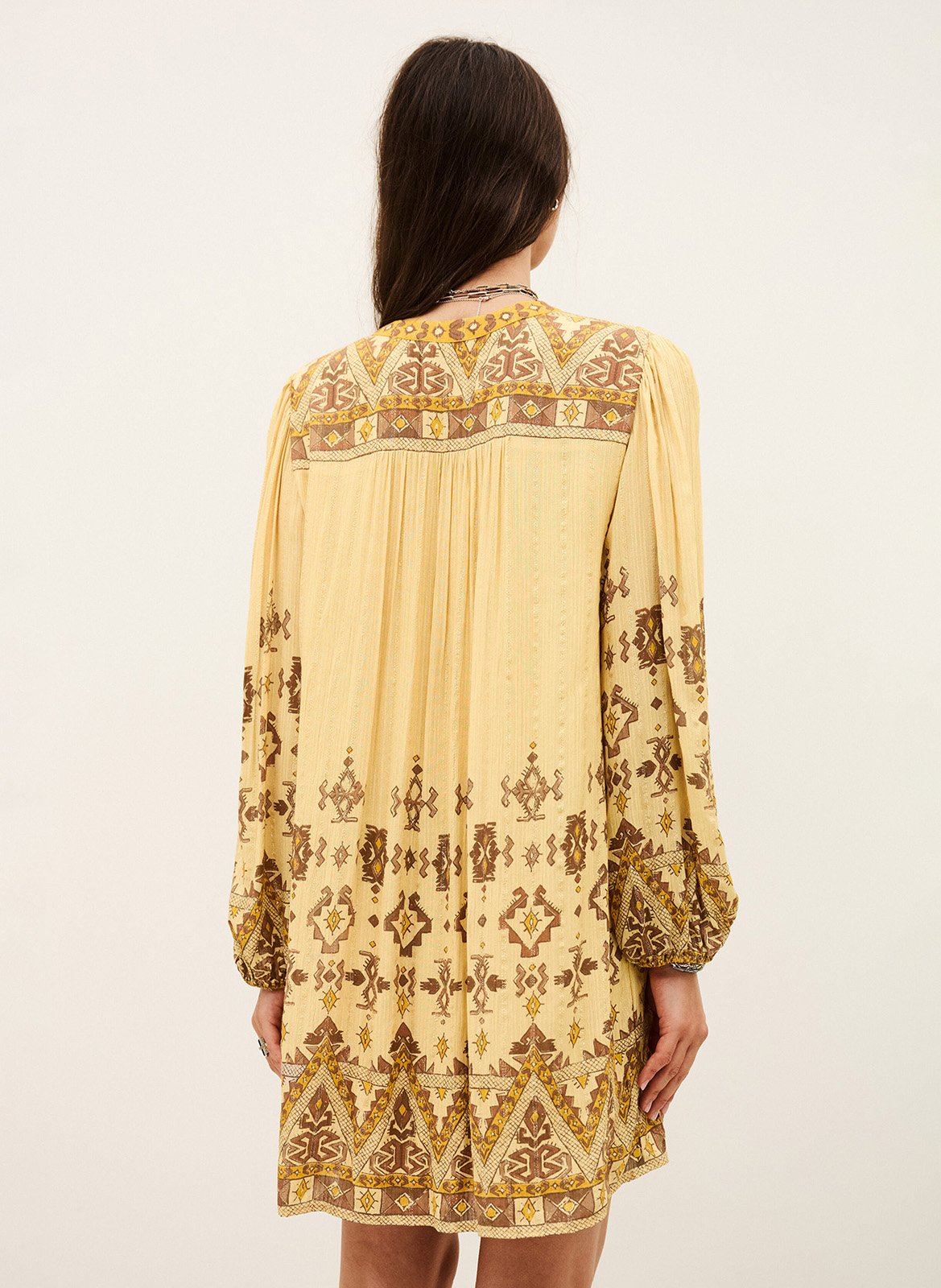 Robe courte imprimée BA&SH Jaune