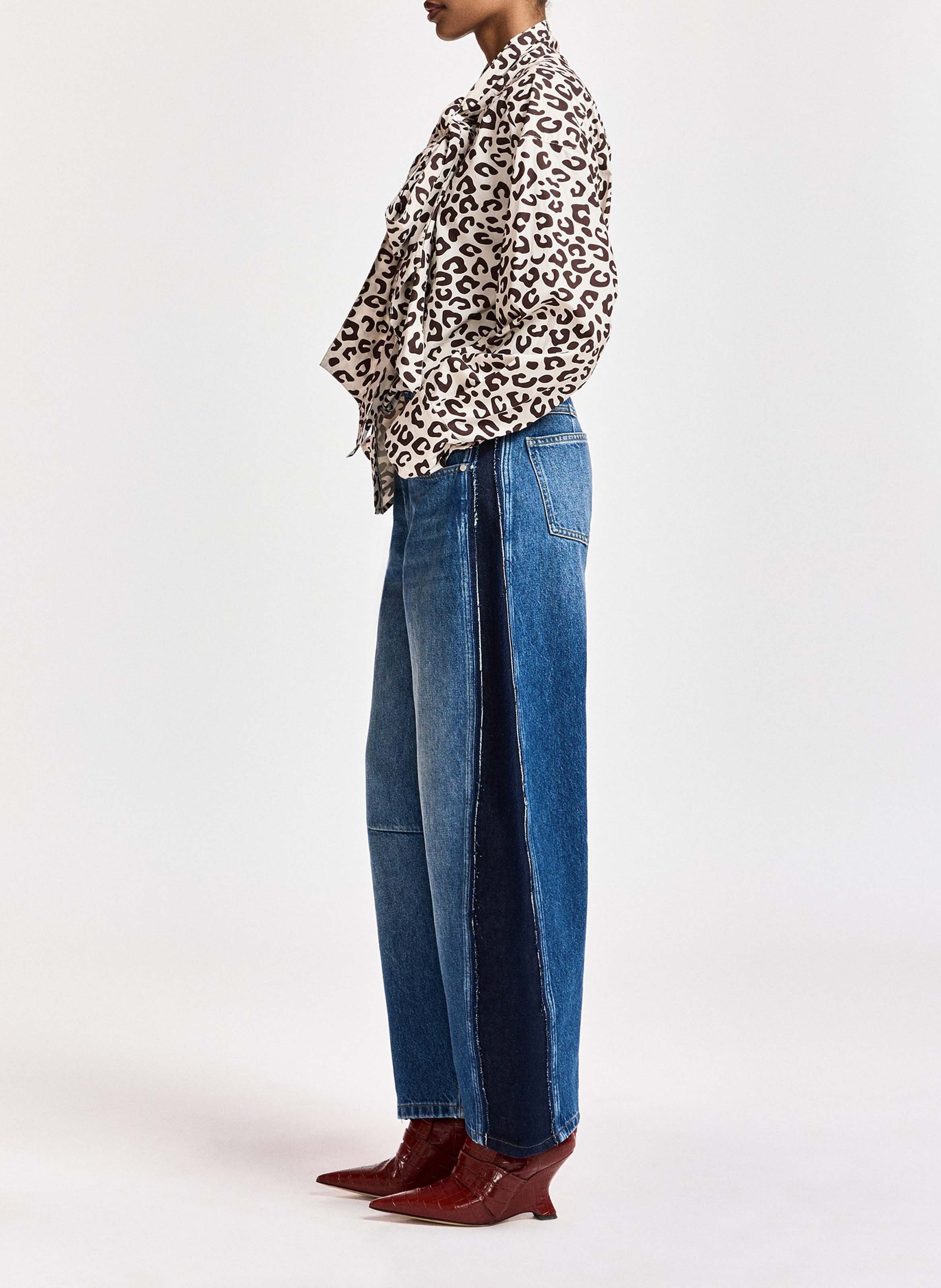 Denim broek van katoen ESSENTIEL ANTWERP Blauw