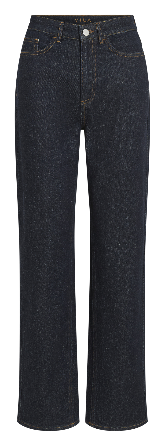 Cotton-blend straight-leg jeans VILA Blue