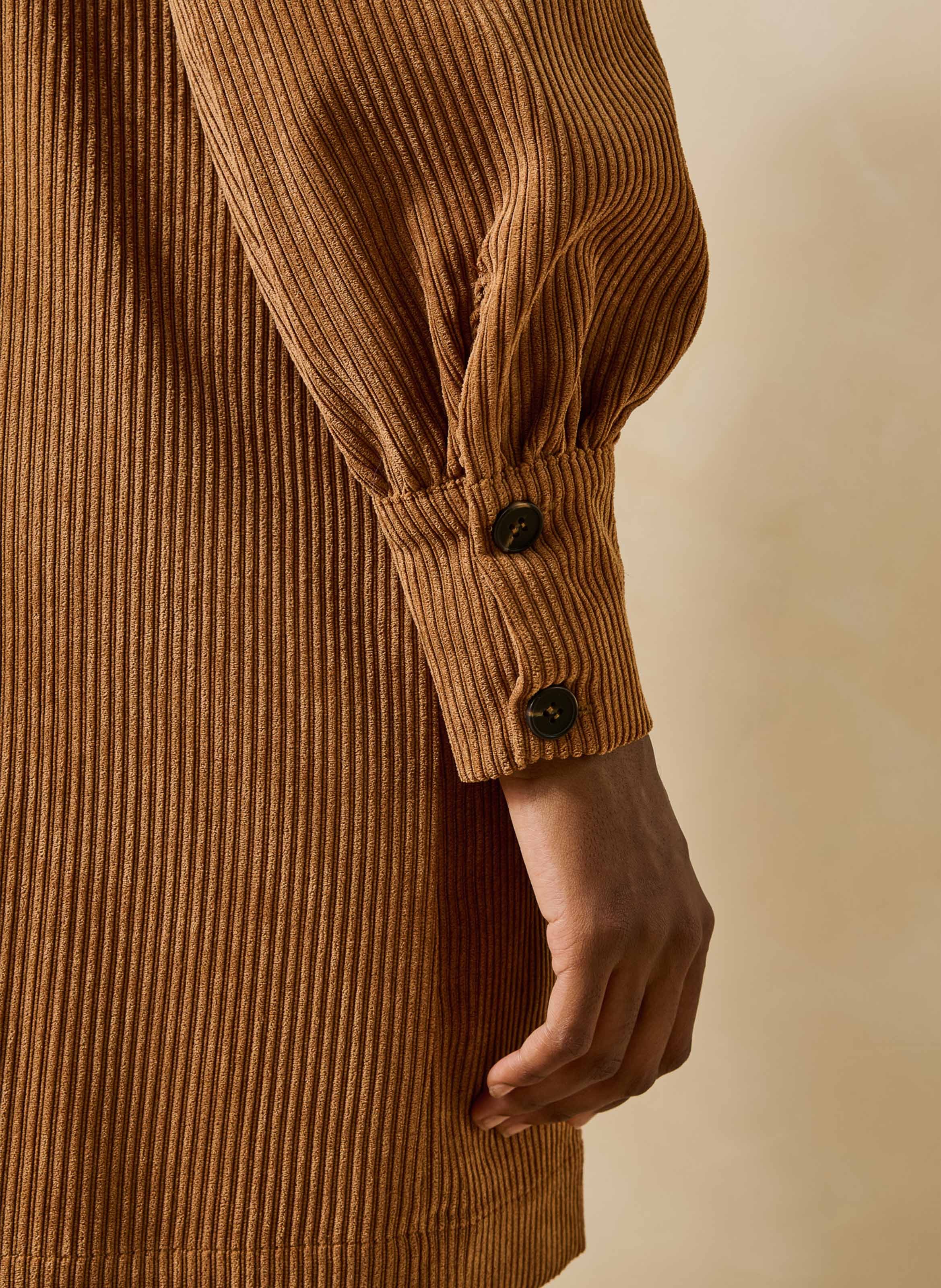 Ribbed straight short dress LA FEE MARABOUTEE Brown