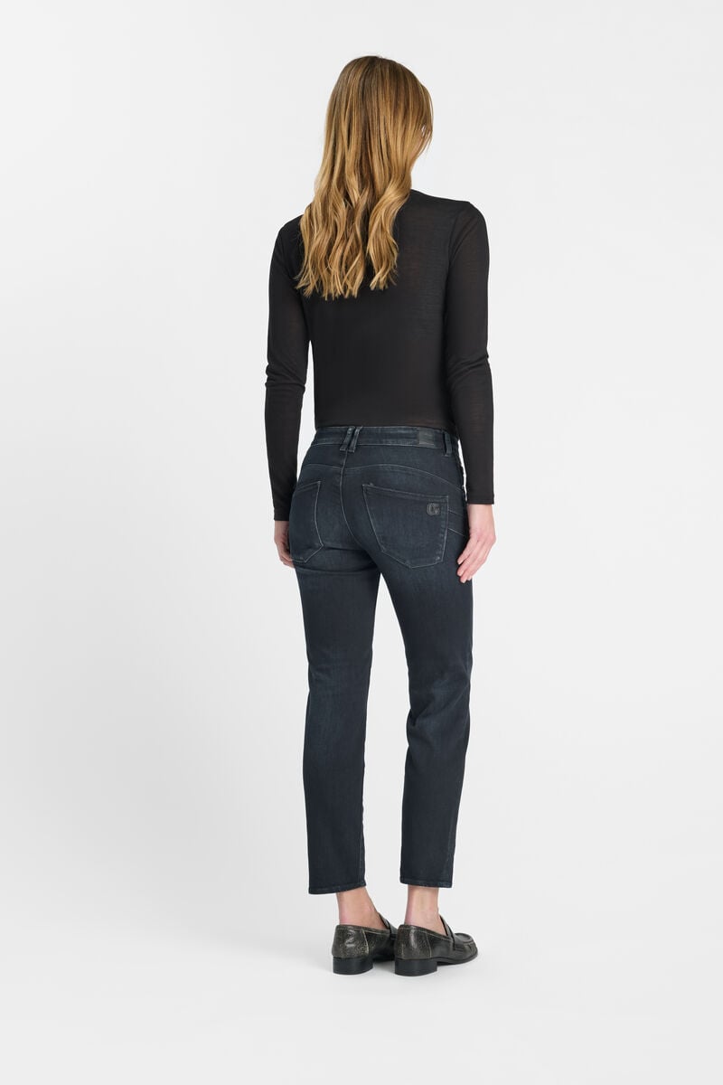 Jeans push-up  taille haute pulp, 7/8ème LE TEMPS DES CERISES Bleu