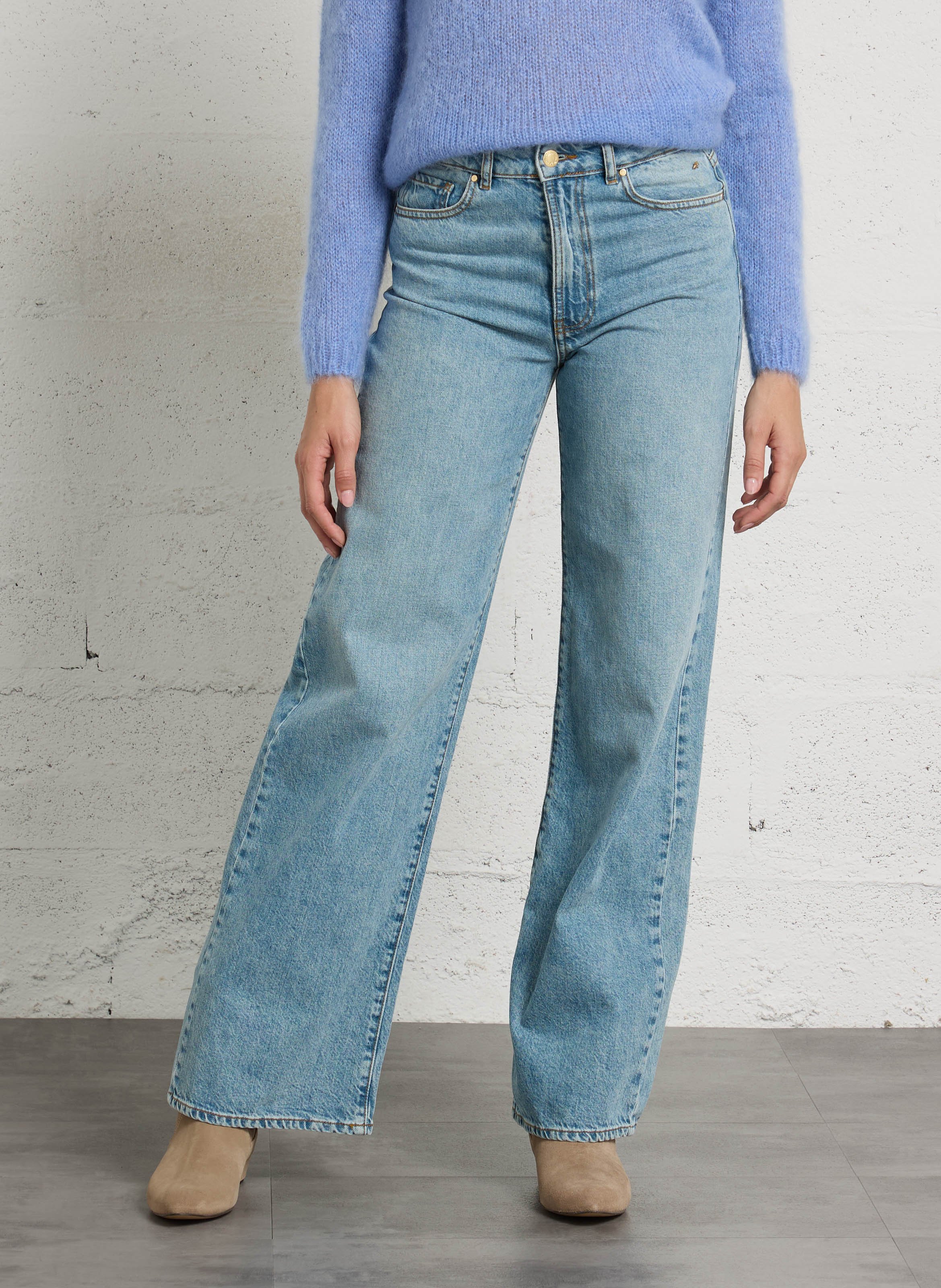 Jean large évasée en coton DES PETITS HAUTS