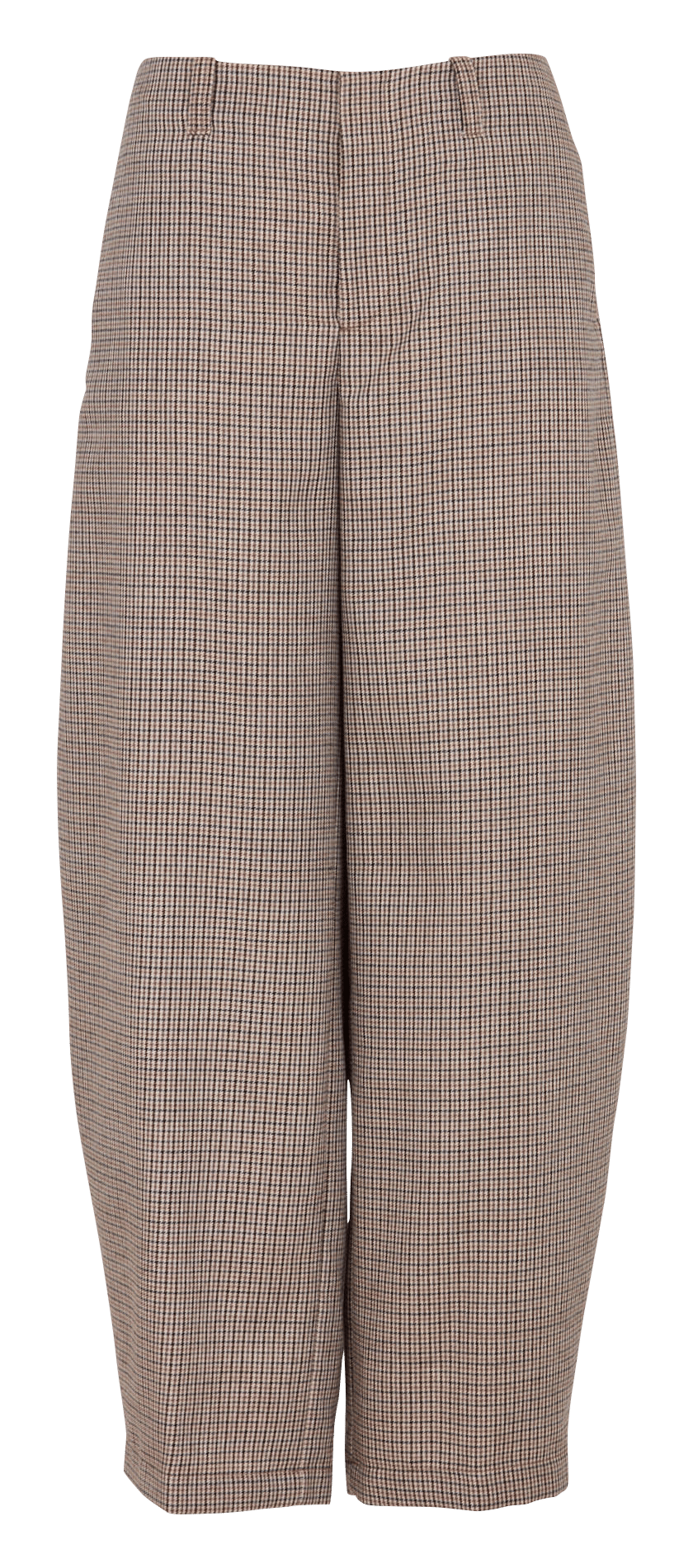 Pantalon pied de poule en laine vierge mélangée CLOSED Beige