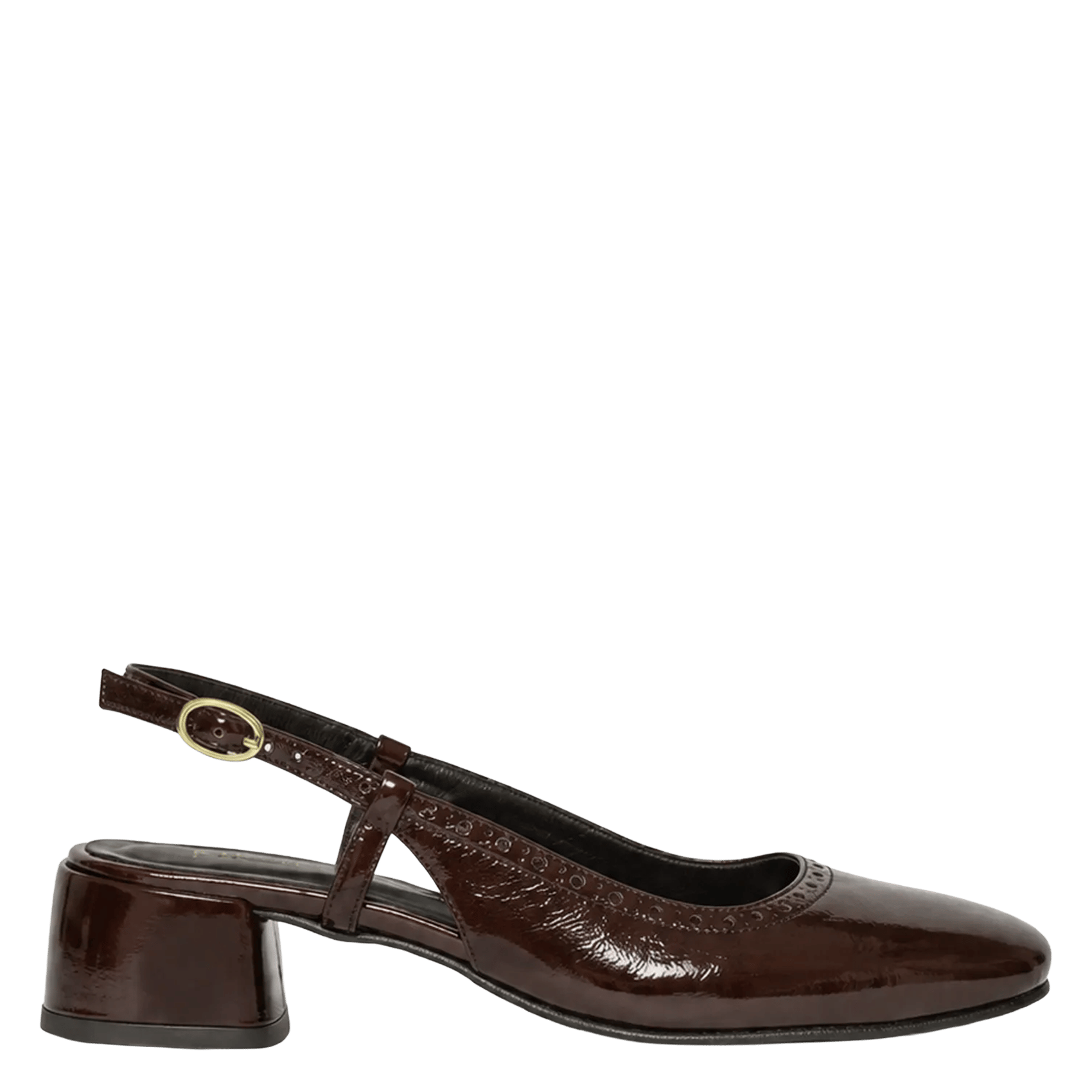 Slingback-Pumps aus einfarbigem Leder BOCAGE