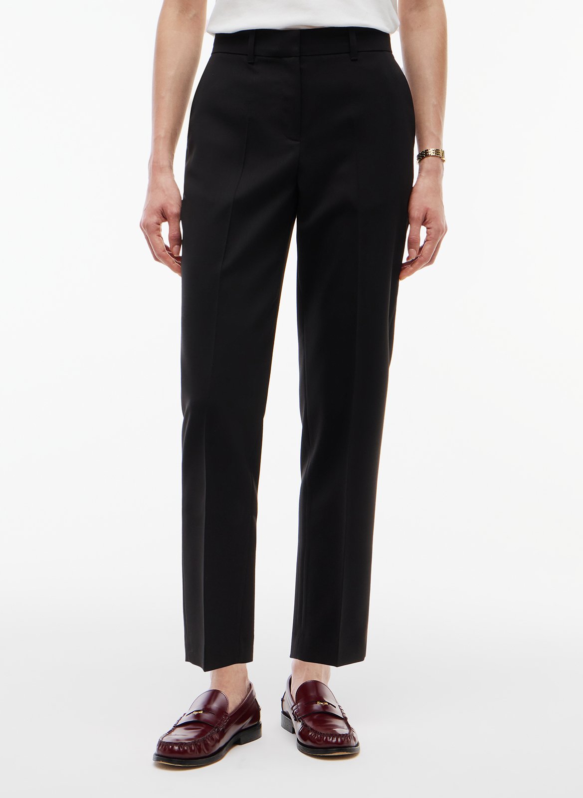 Chinohose aus Wollmischung TOMMY HILFIGER Schwarz