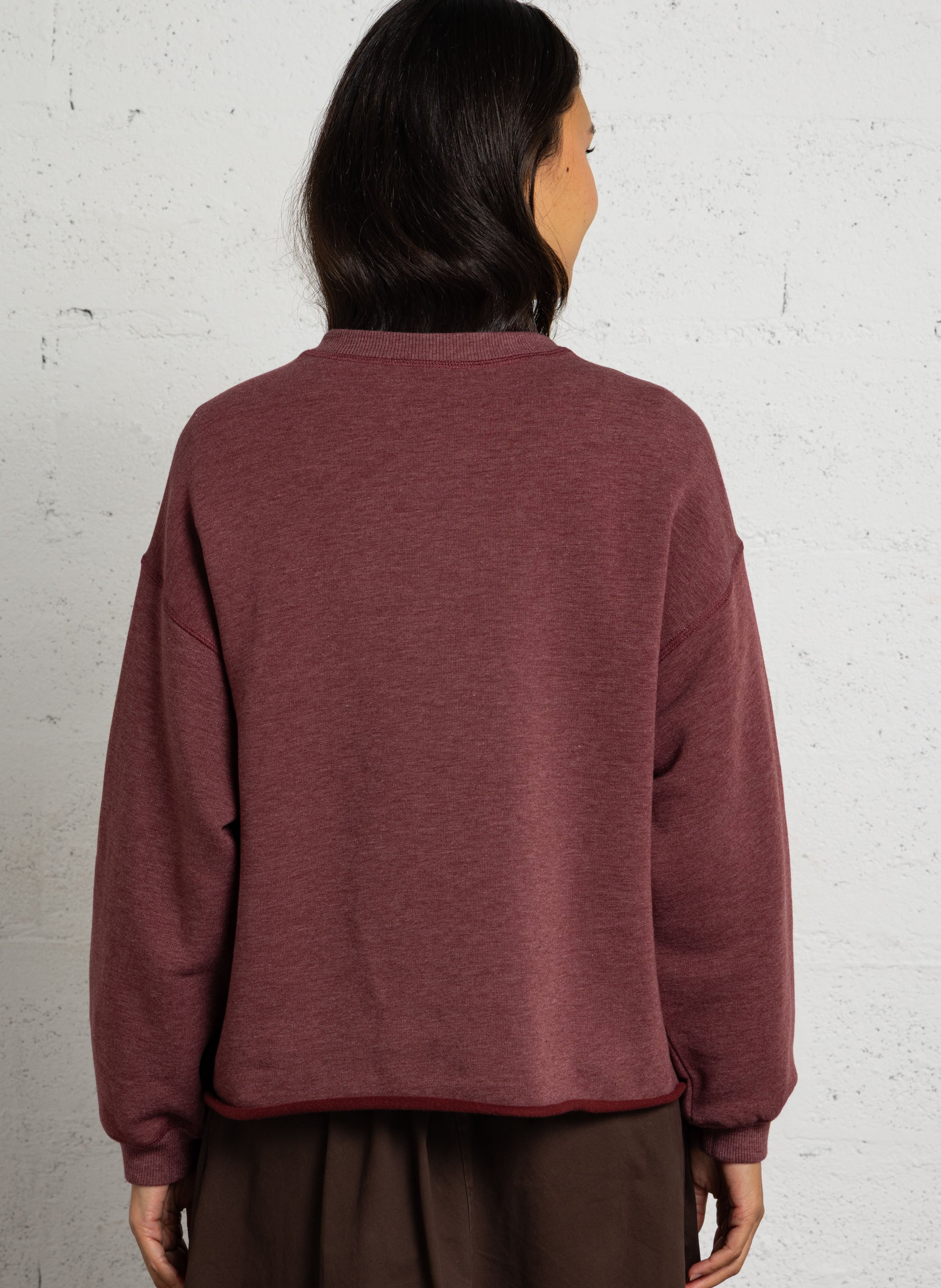 Strickjacke aus Baumwoll-Mix mit Rundhalsausschnitt HOD PARIS Rot