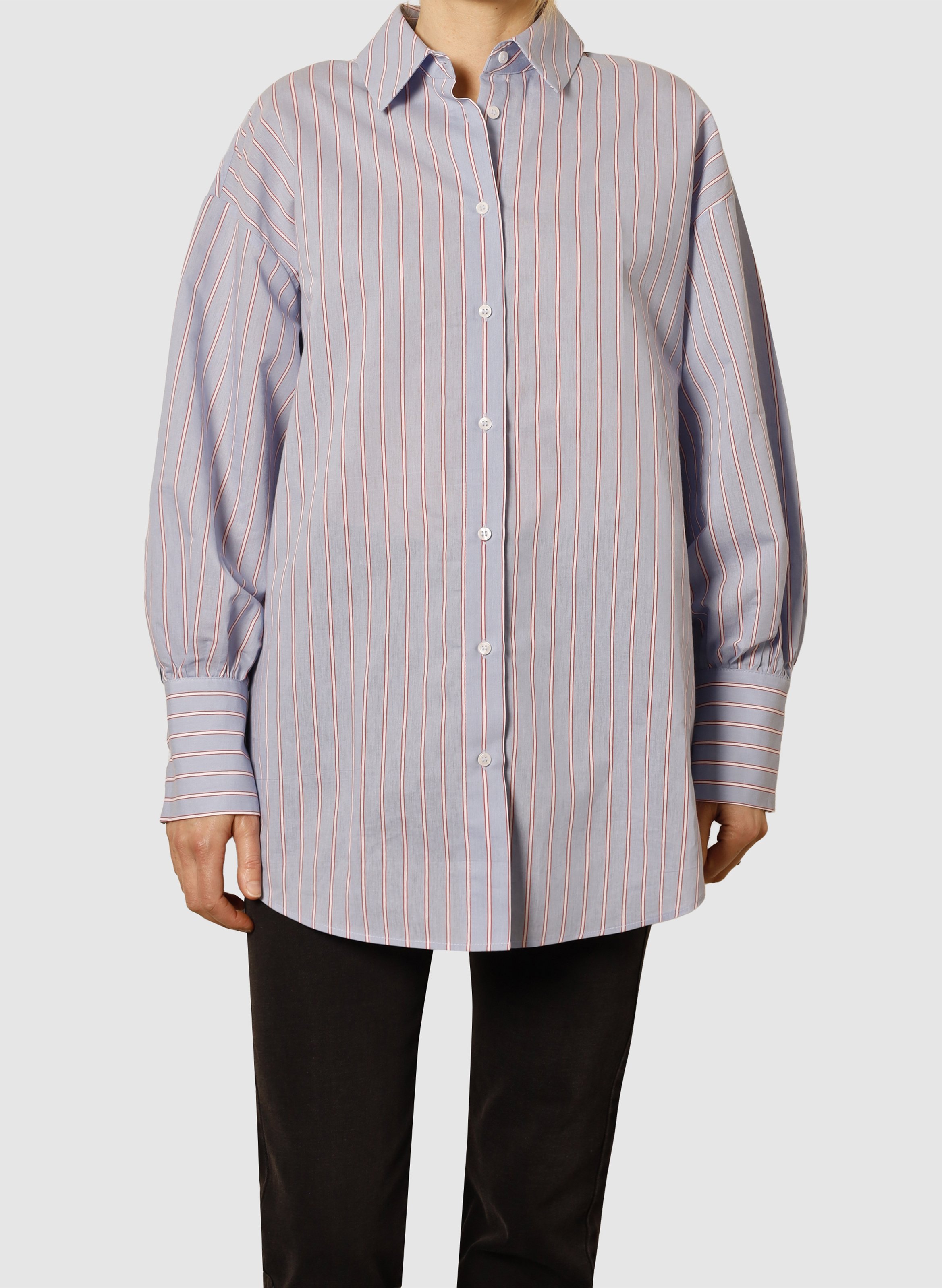 Loose-fit cotton shirt IKKS Blue