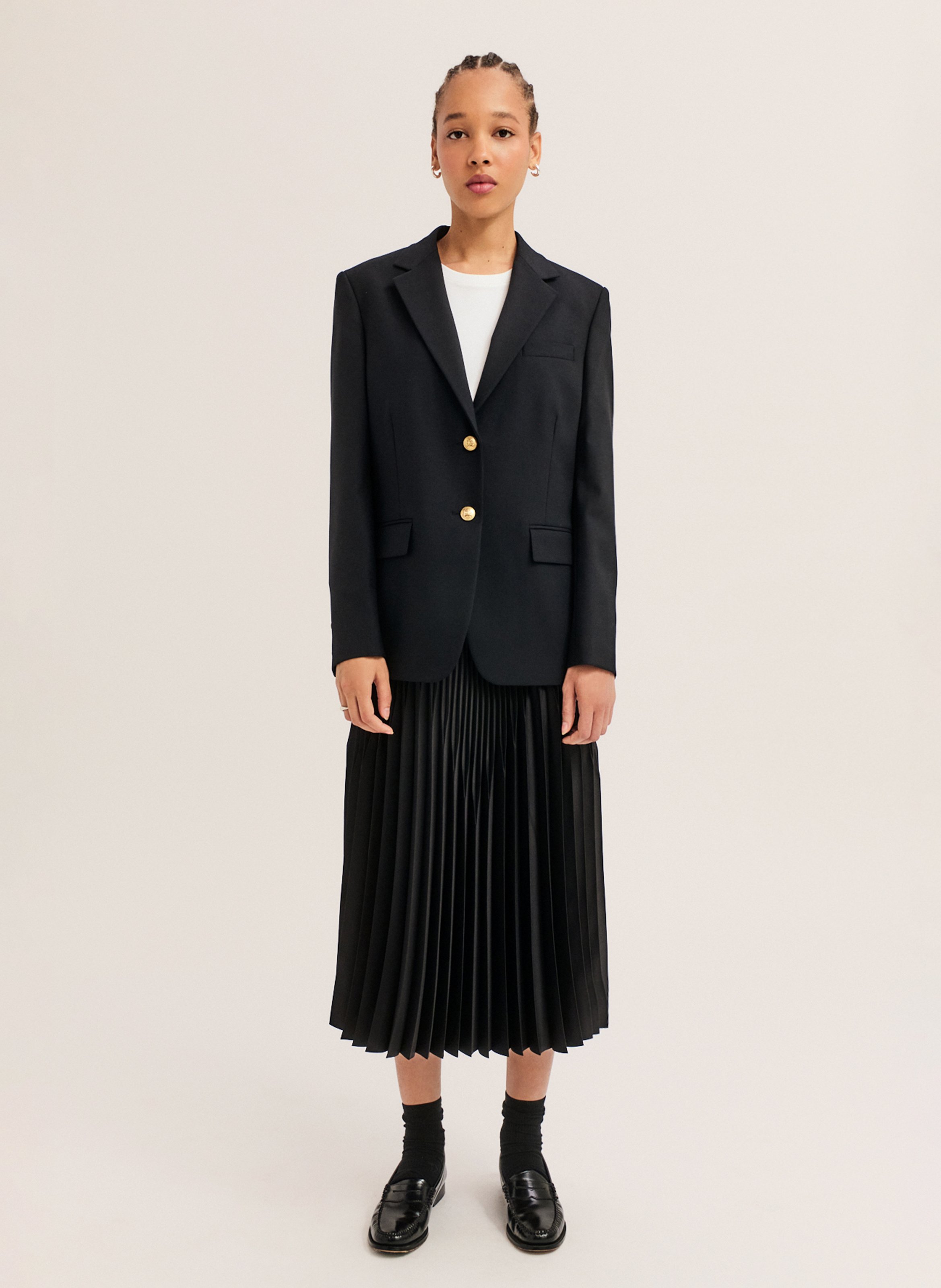 Wool-blend jacket with tailored collar PABLO Black