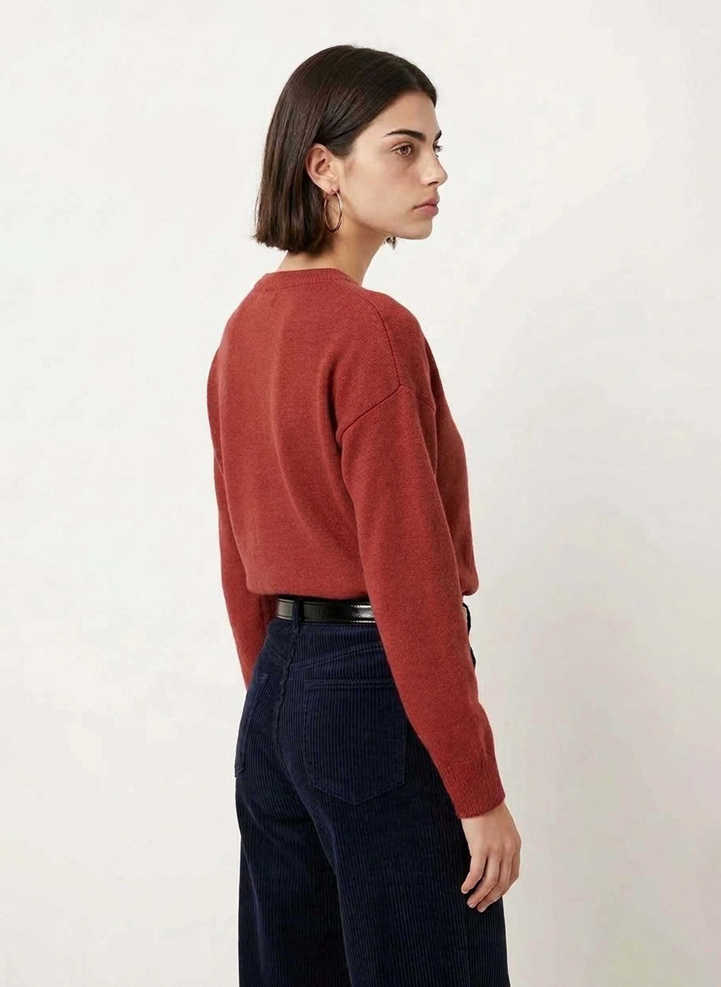 Ribbed crew-neck wool-blend sweater KOOKAI Pink
